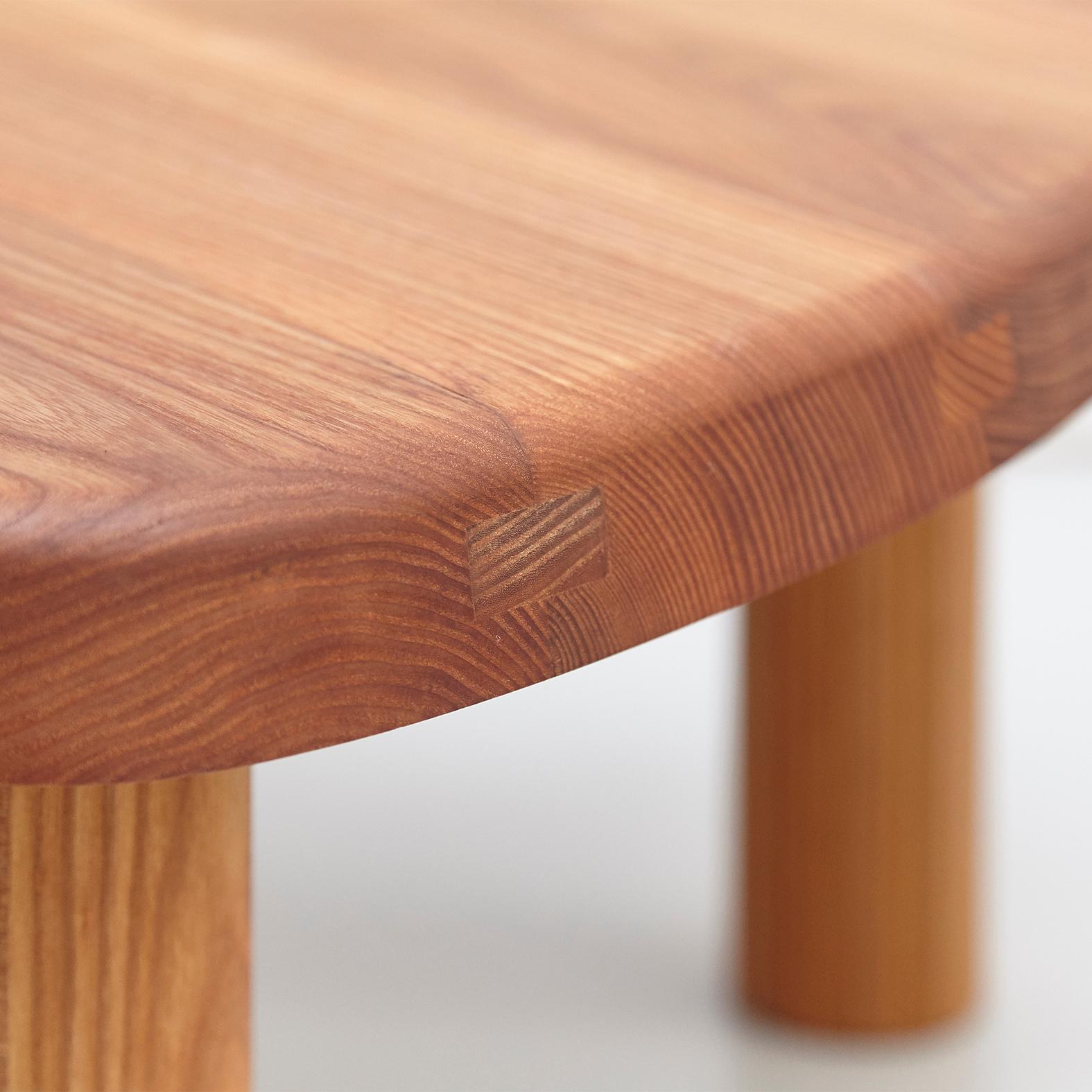Pierre Chapo T23 Solid Elm Wood Formalist Side Table 6
