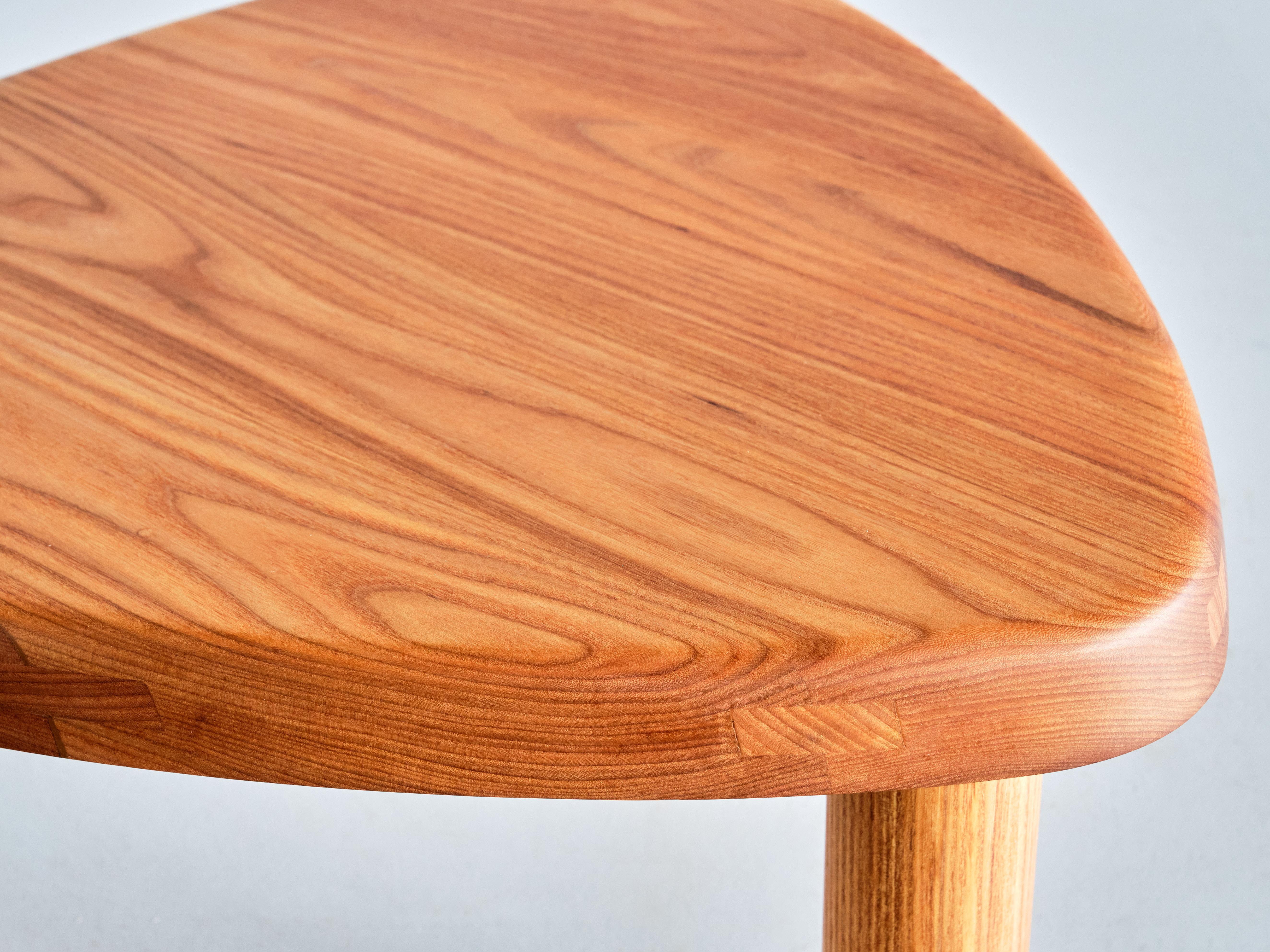 Pierre Chapo T23 Three Legged Side Table in Elm, Chapo Création, France, 2025 For Sale 4