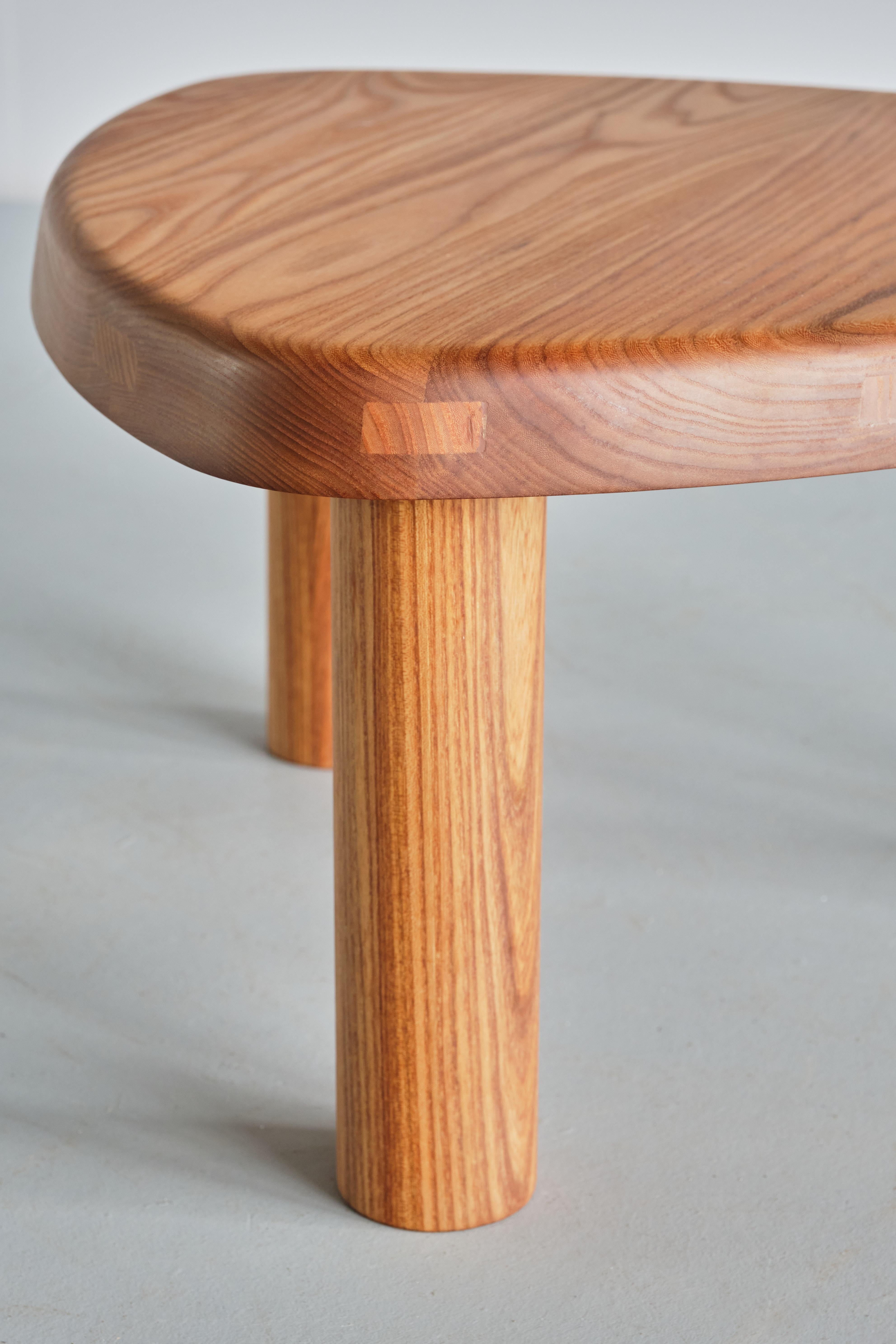 Pierre Chapo T23 Three Legged Side Table in Elm, Chapo Création, France, 2025 For Sale 1