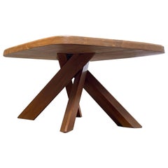 Table en orme Pierre Chapo T35C Aban:: 1970