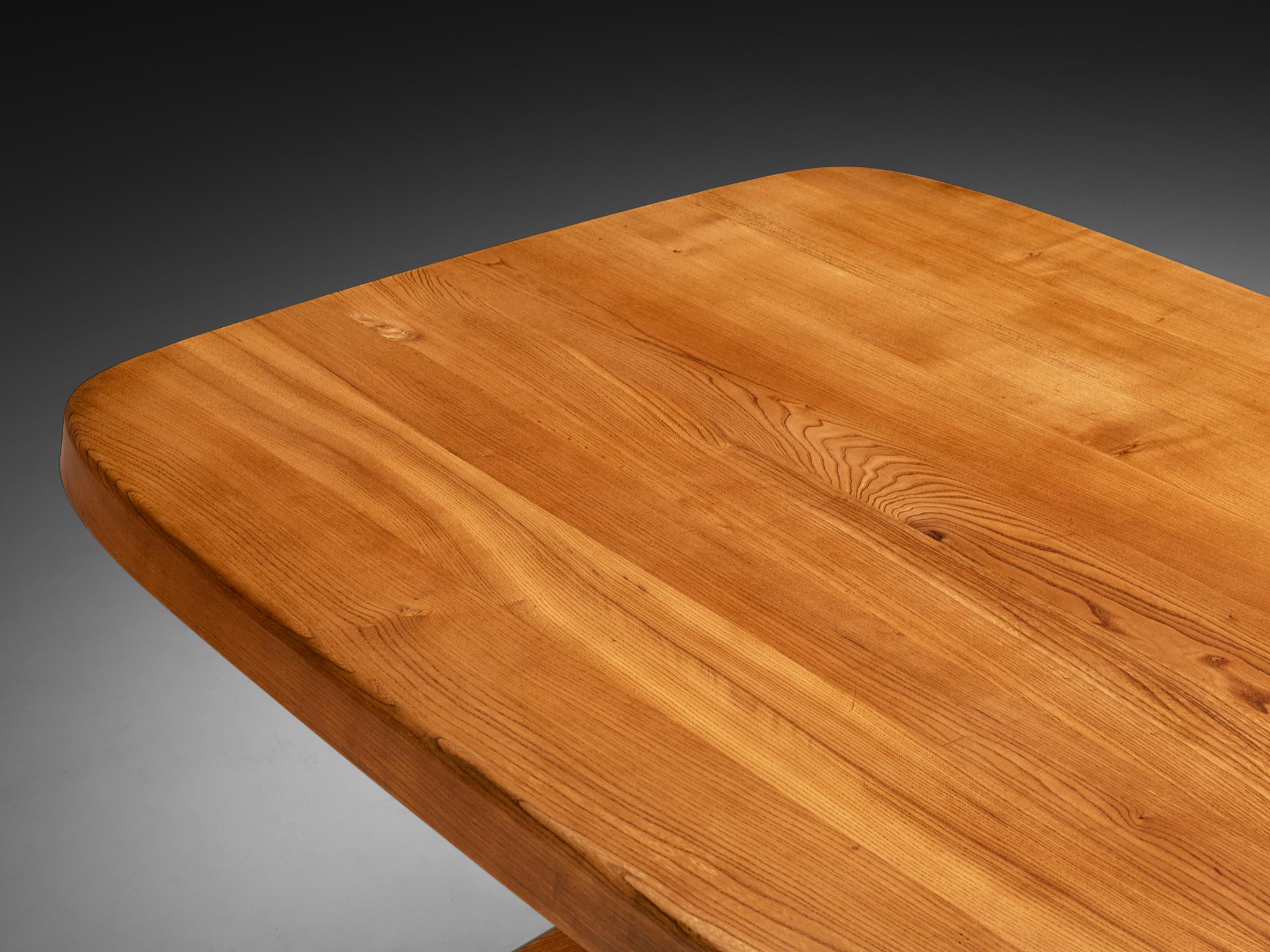 Post-Modern Pierre Chapo 'T35C' Aban Table in Elm For Sale