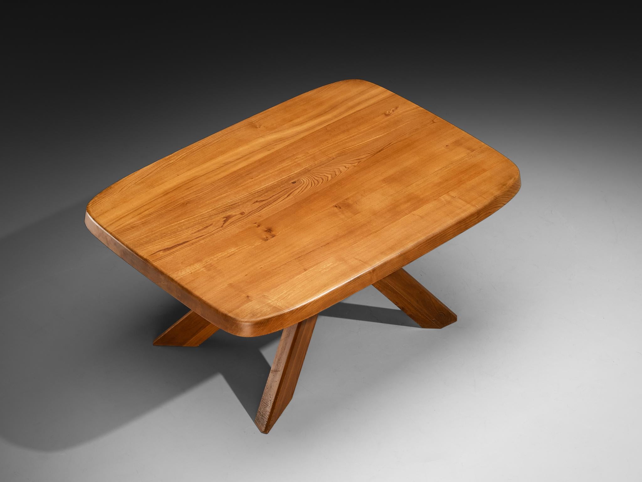 French Pierre Chapo 'T35C' Aban Table in Elm For Sale