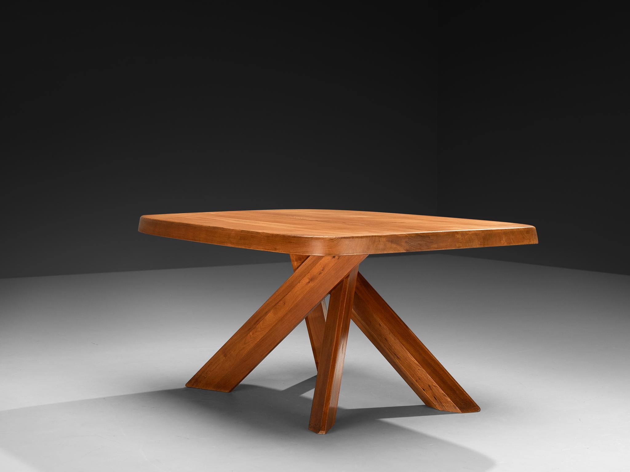 Pierre Chapo 'T35C' Aban Table in Elm For Sale 2