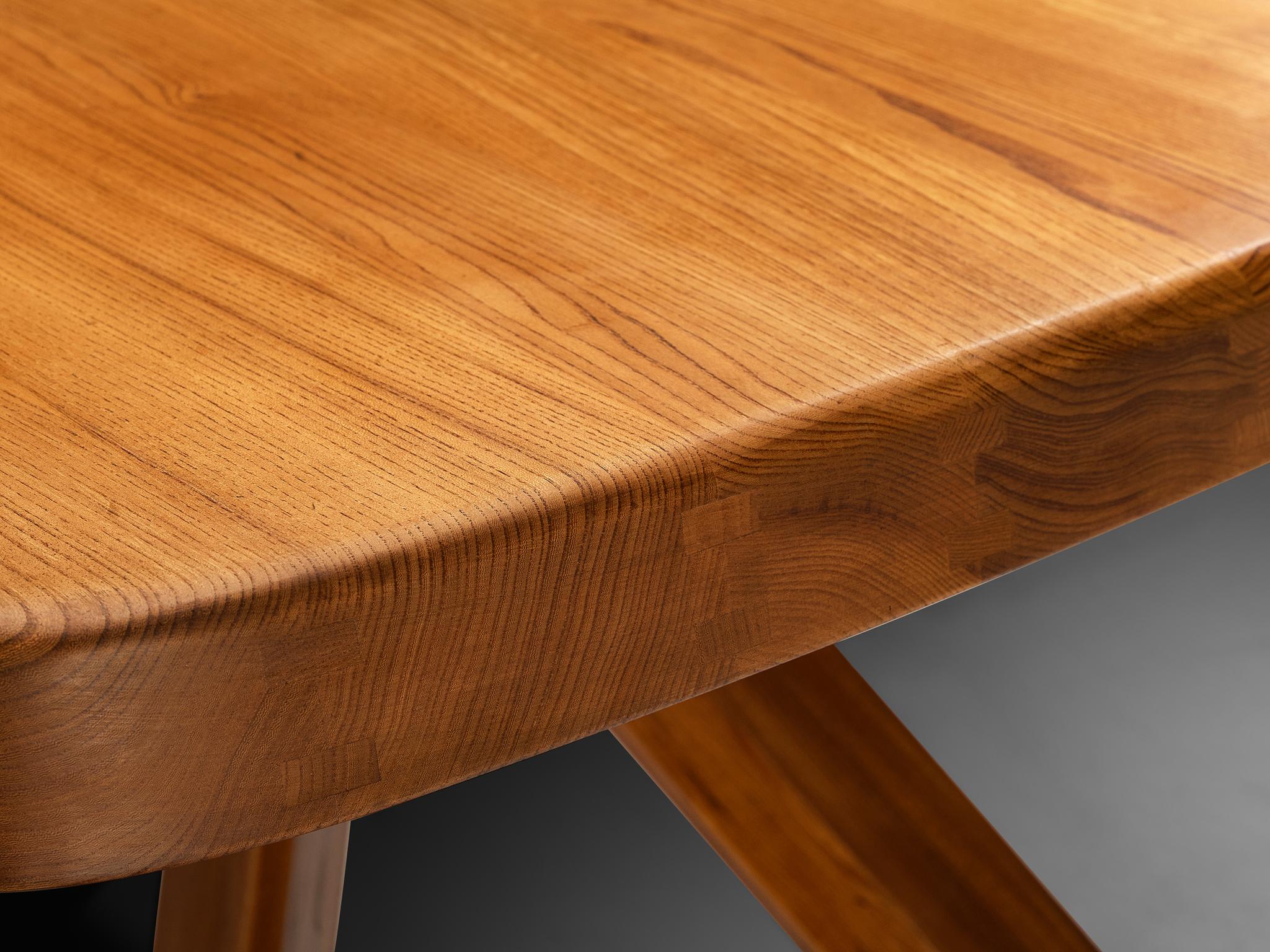 Pierre Chapo 'T35C' Aban Table in Elm For Sale 3