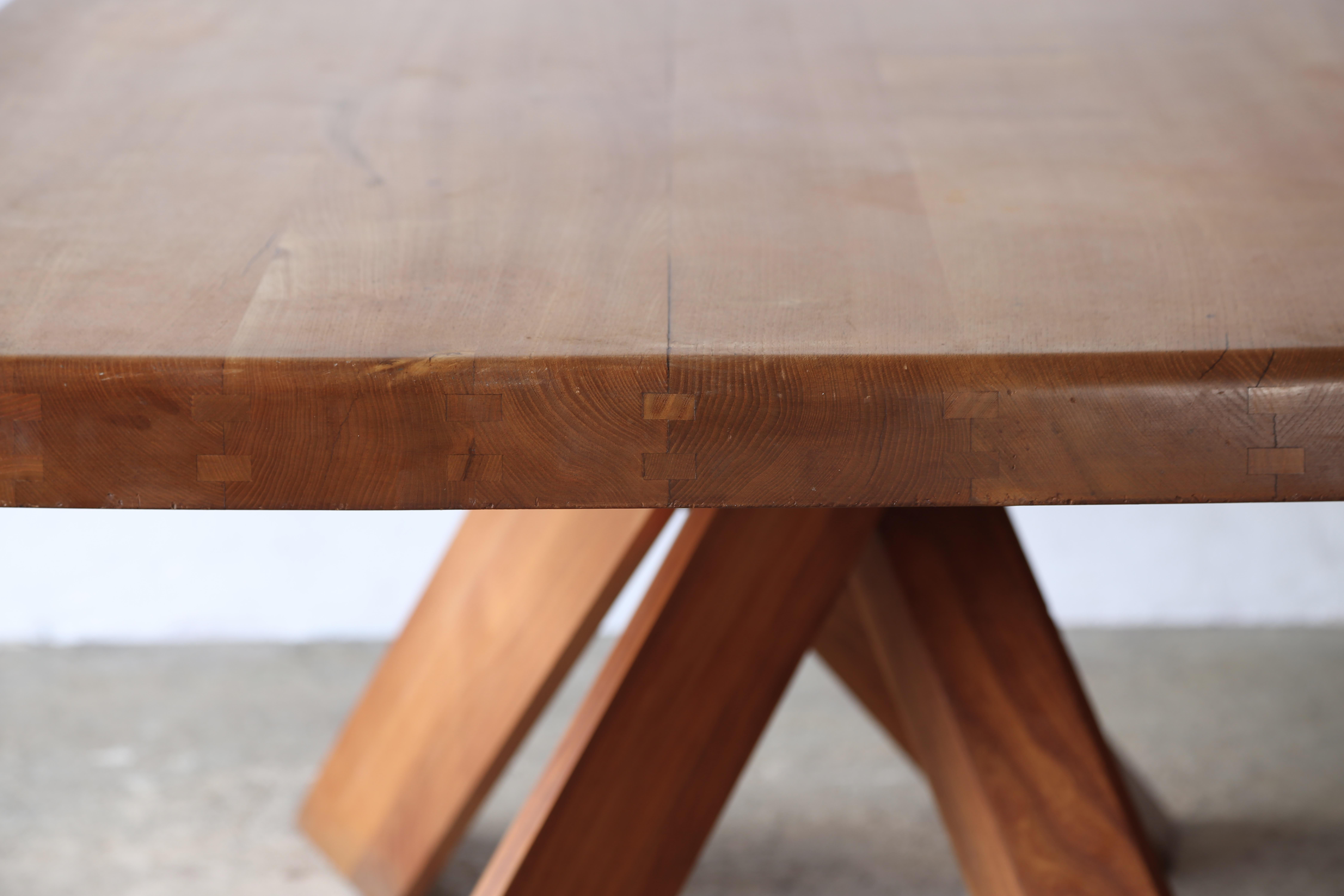Pierre Chapo T35c Dining Table, France, 1980s 6