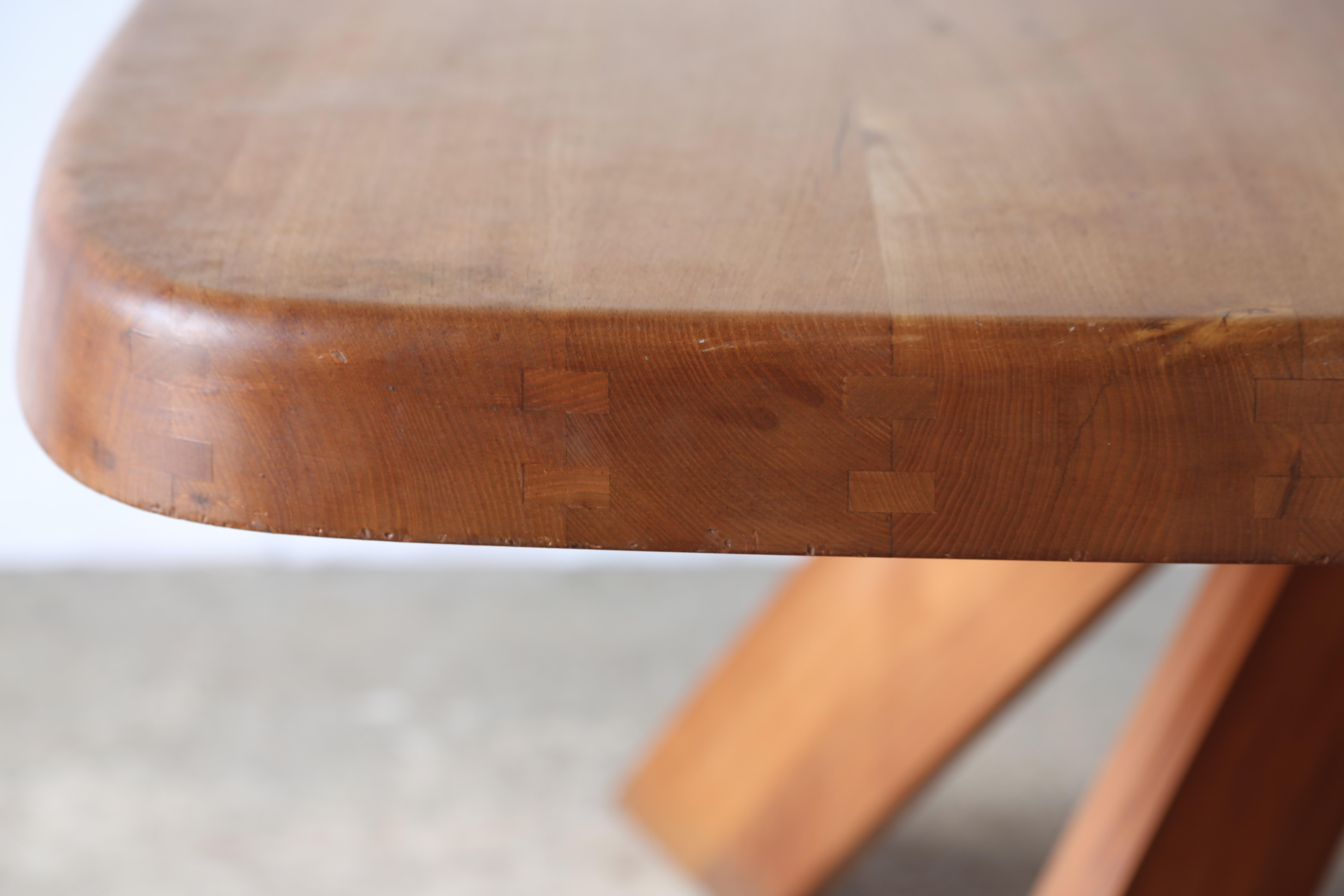 Pierre Chapo T35c Dining Table, France, 1980s 7