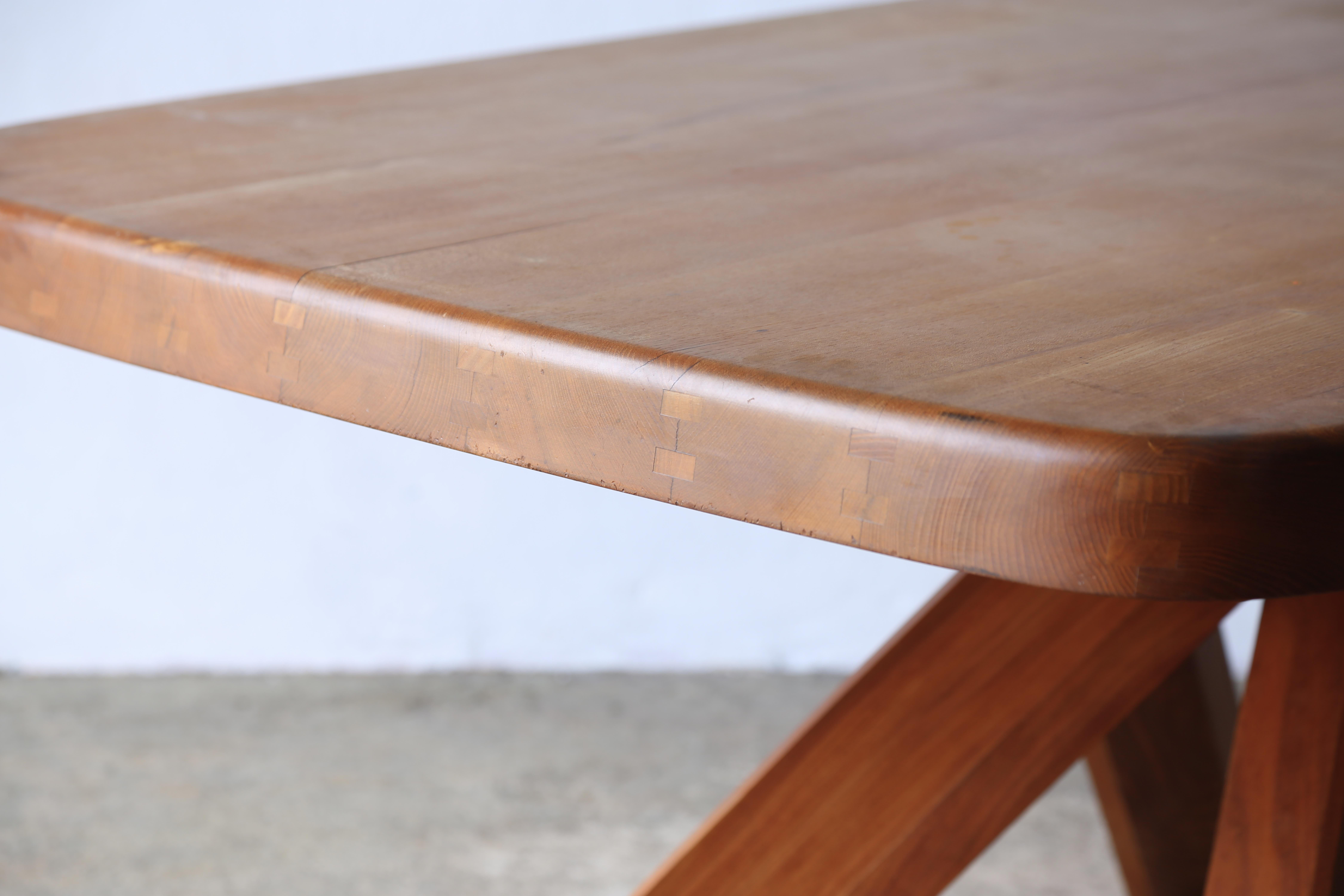 Pierre Chapo T35c Dining Table, France, 1980s 8