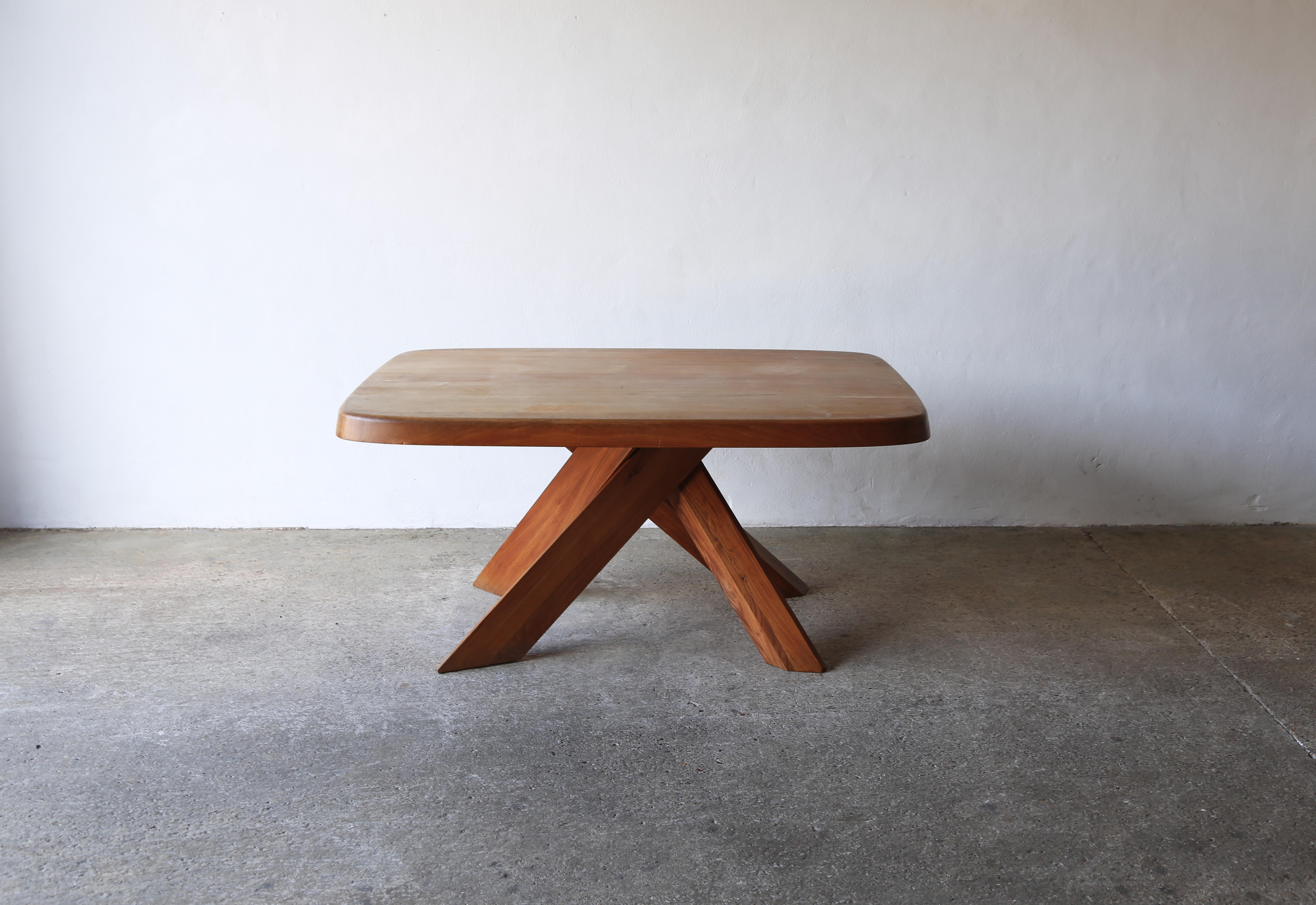 Mid-Century Modern Pierre Chapo T35c Dining Table, France, 1980s