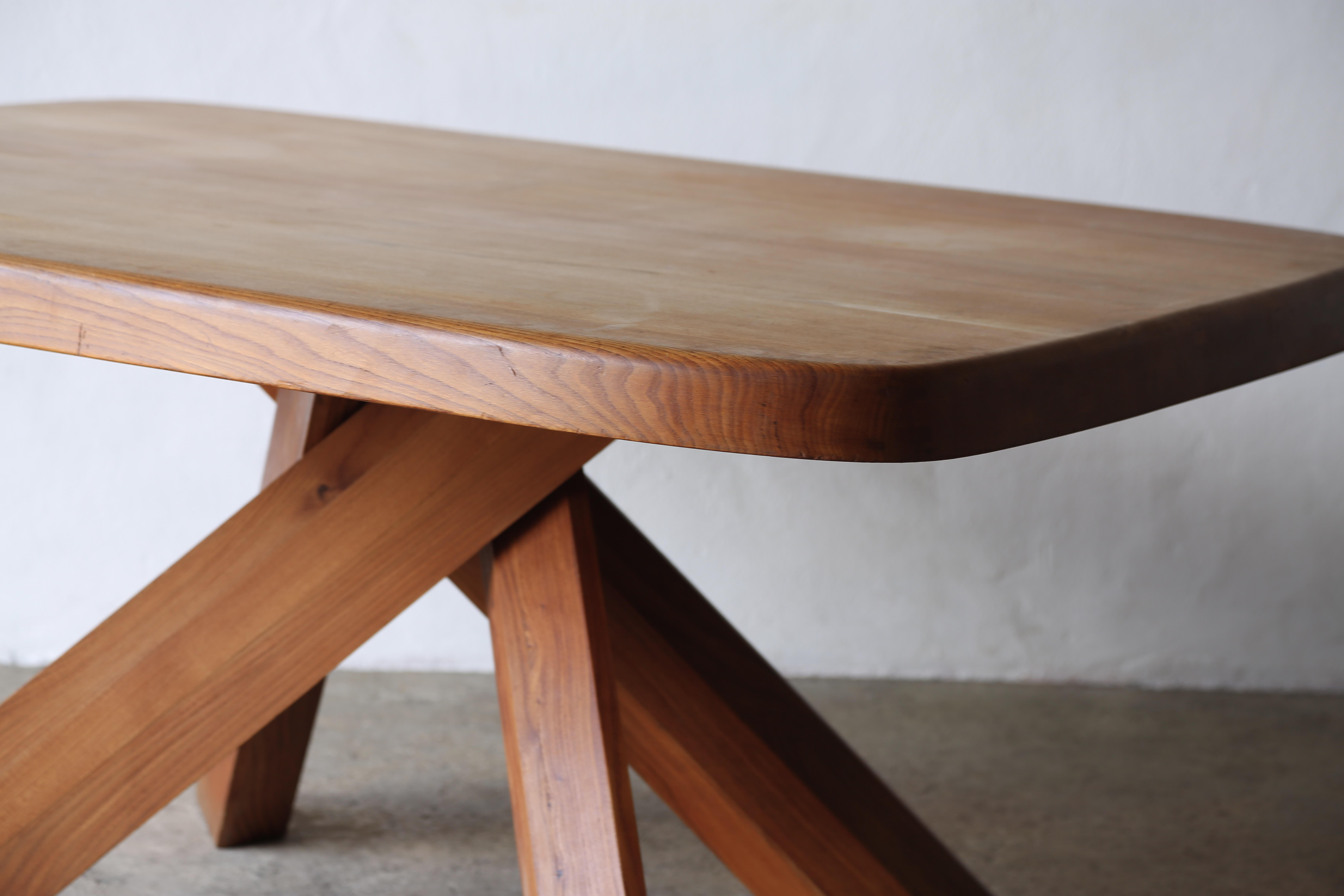 20th Century Pierre Chapo T35c Dining Table, France, 1980s