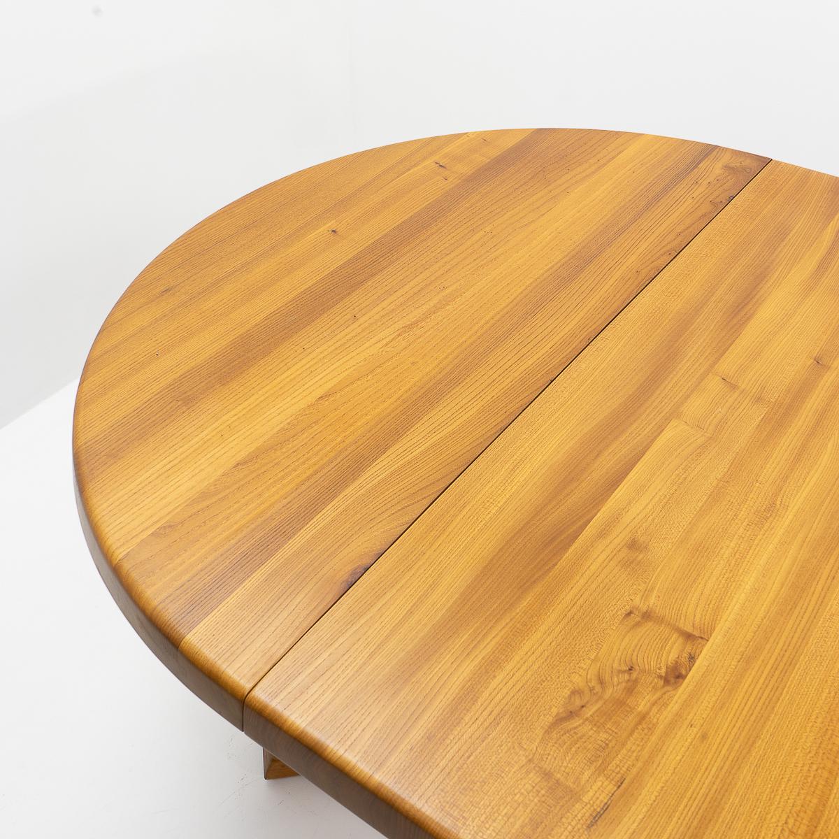 Pierre Chapo T40D Elmwood Dining Table, 1980s In Good Condition In Renens, CH