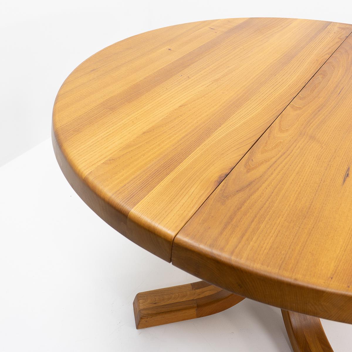Late 20th Century Pierre Chapo T40D Elmwood Dining Table, 1980s