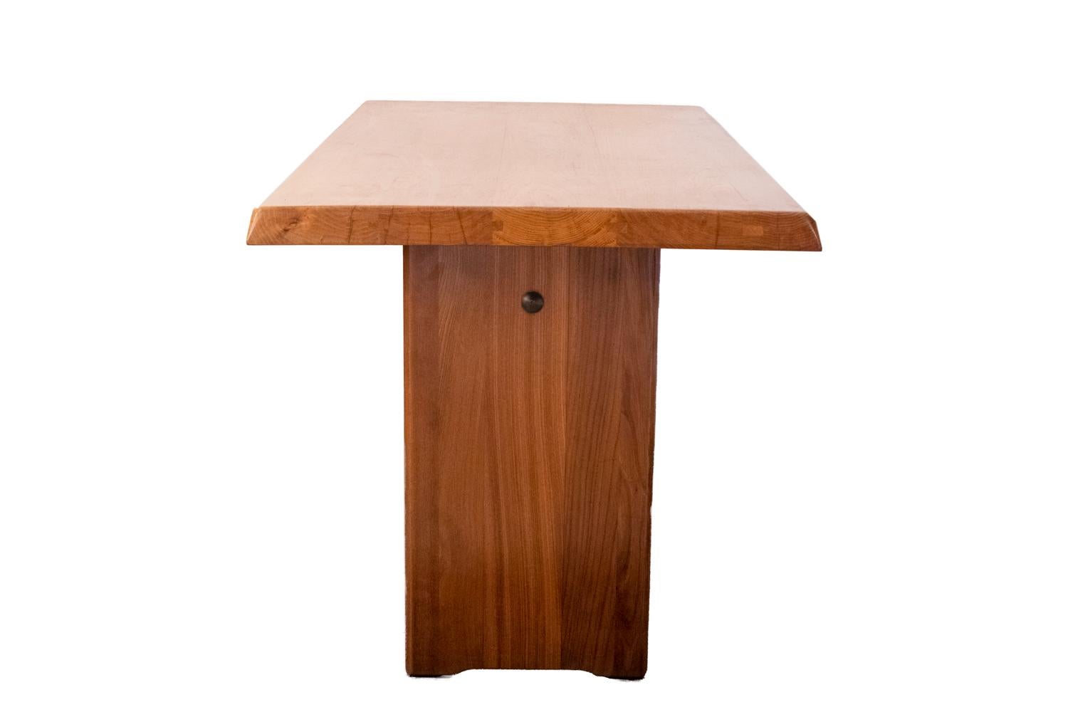 French Pierre Chapo, Table in Elm Model T14a, 1960s For Sale