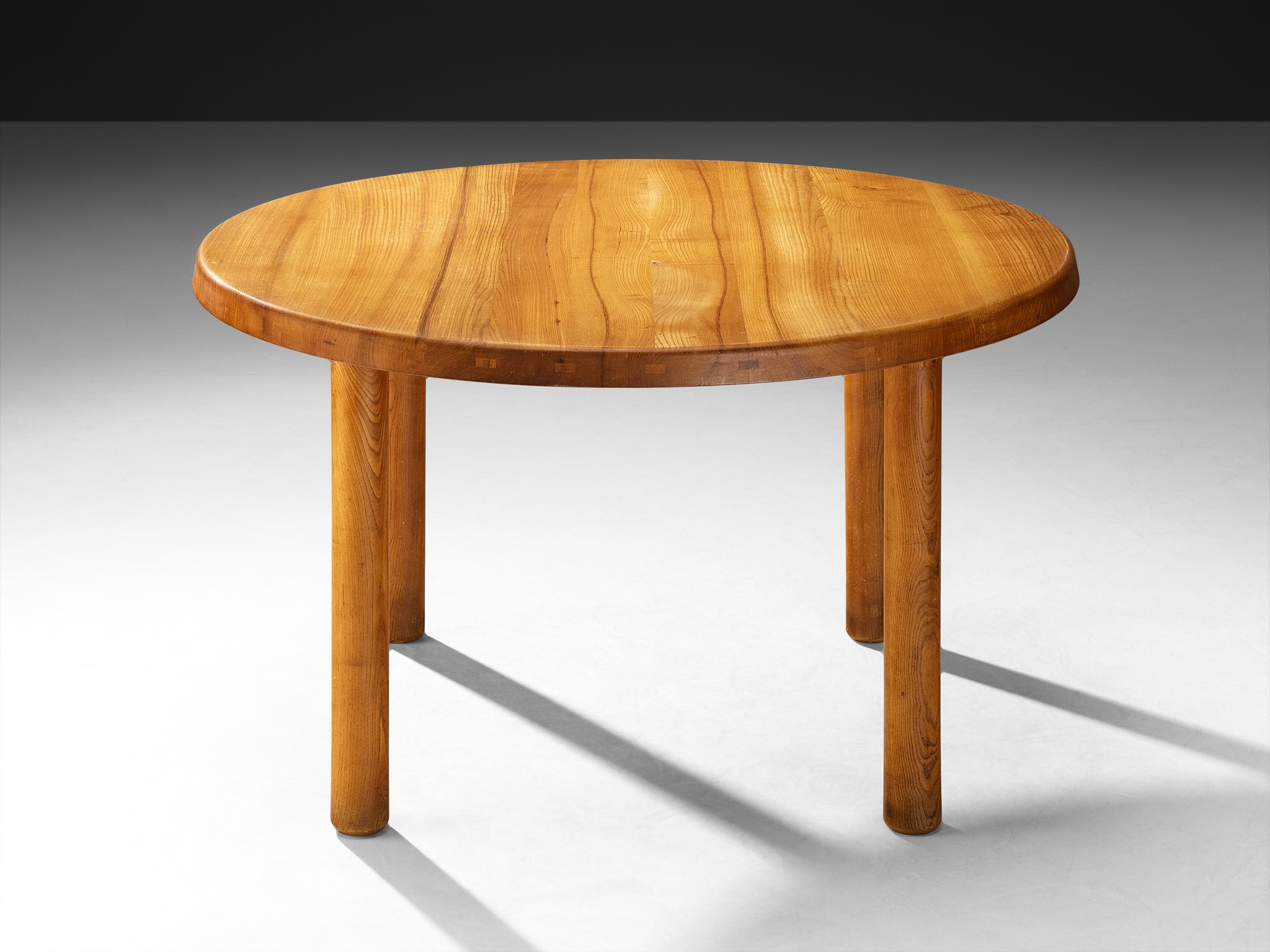 Pierre Chapo Table T02 Dining Table in Elm en Bueno estado para la venta en Waalwijk, NL