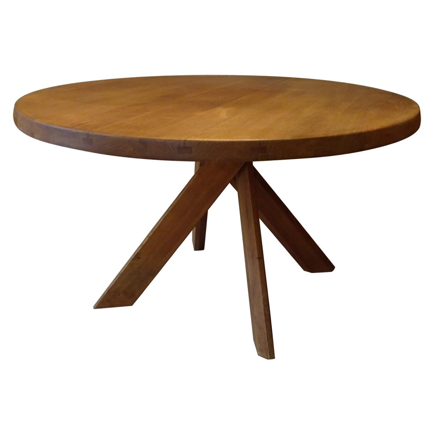 Pierre Chapo Table T21d in Solid Elm Produced in the 1970s For Sale