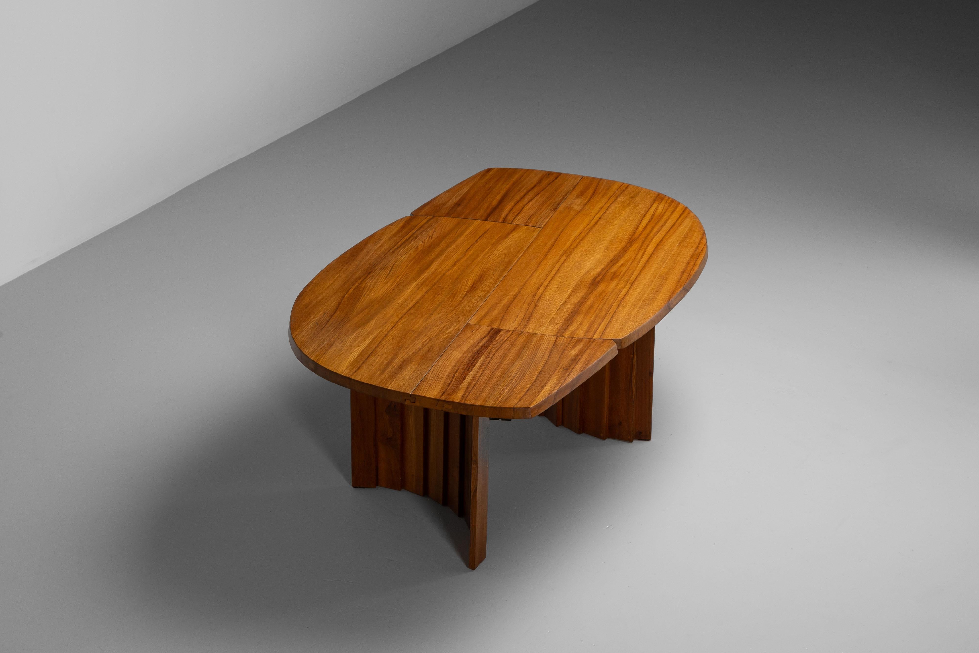 Pierre Chapo TGV table in solid elm France 1979 For Sale 3