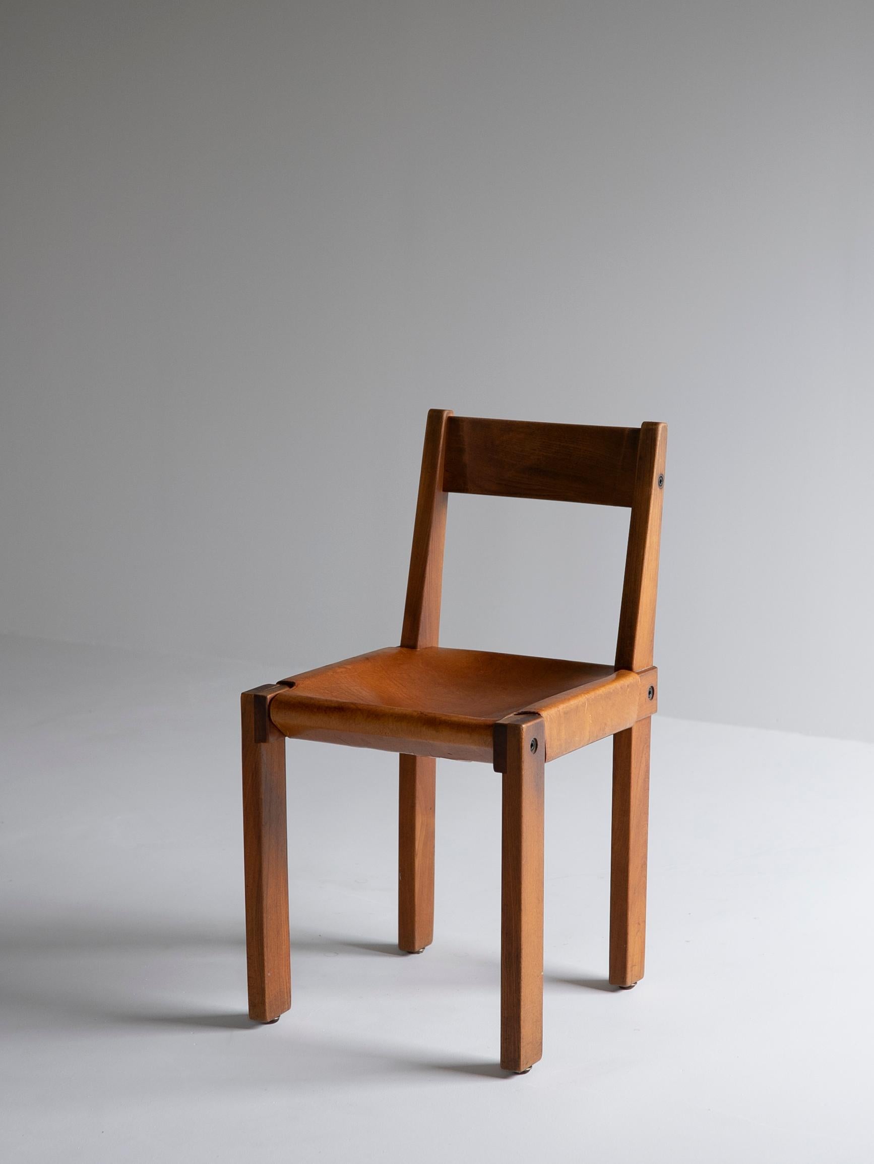 Mid-Century Modern Pierre Chapo Vintage S24 Chair 1960s