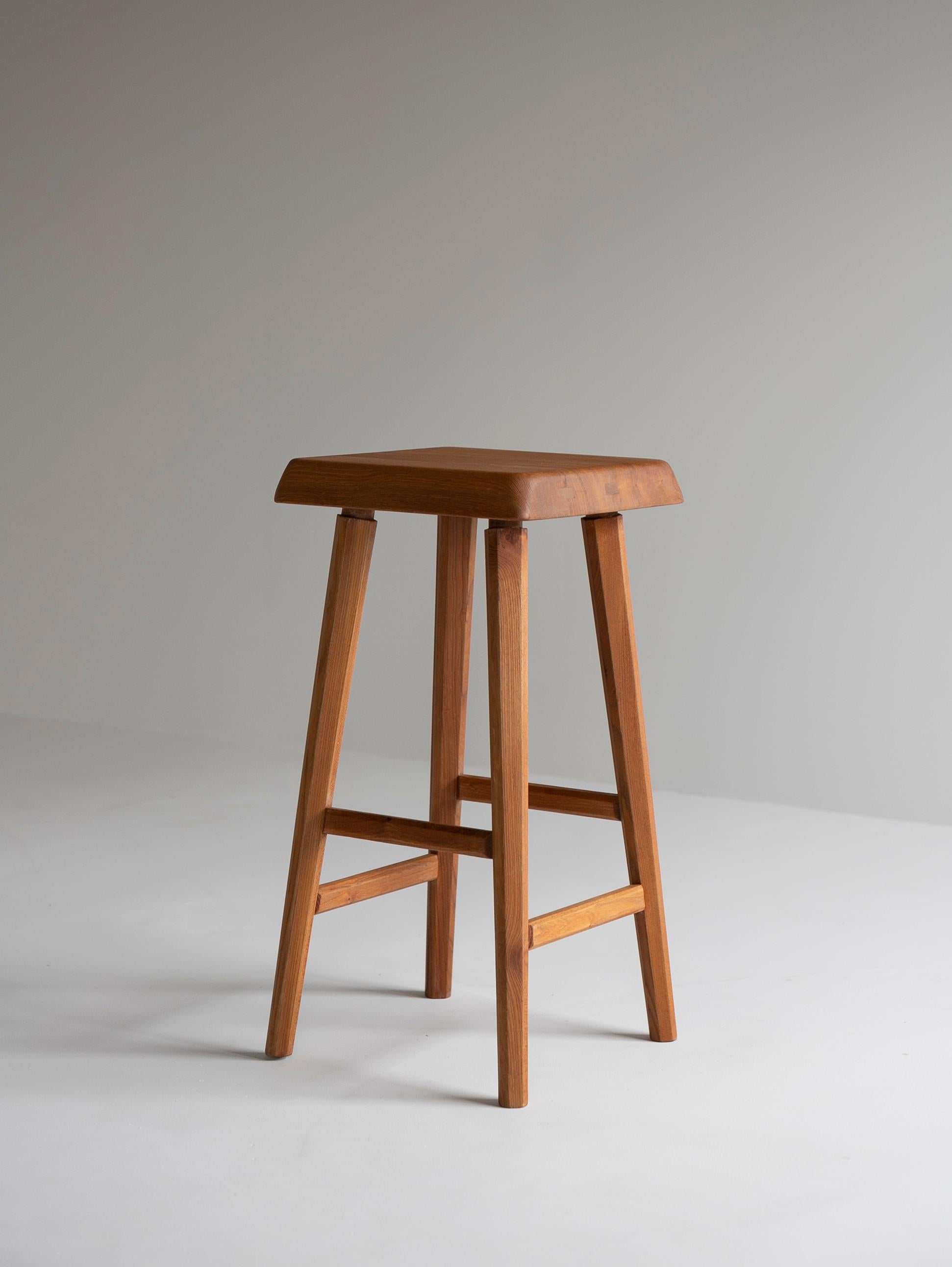 French Pierre Chapo Vintage Stool S01, 1960s