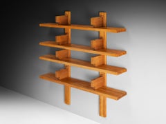 Pierre Chapo Wall Unit Model 'B17A' in Solid Elm