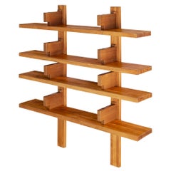Pierre Chapo Wall Unit Model 'B17A' in Solid Elm