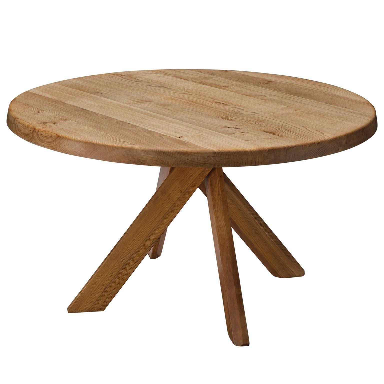 Pierre Chapo, T21C Dining Table in Solid Elm, France