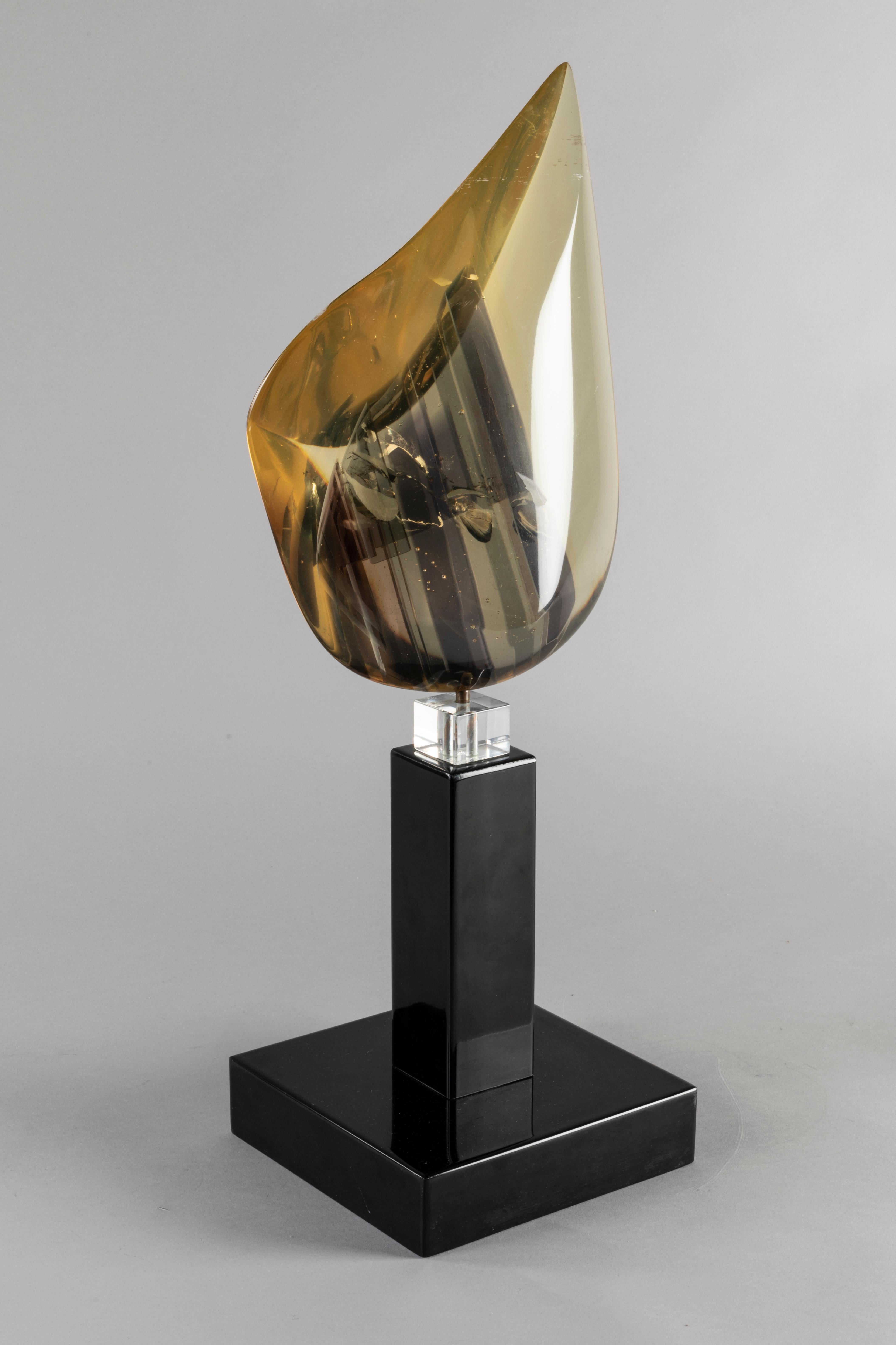 Late 20th Century Pierre Charbin Resin Sculpture, 1980s For Sale
