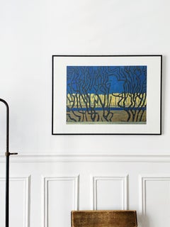 Petit Rhône, Gouache varnish on cardboard