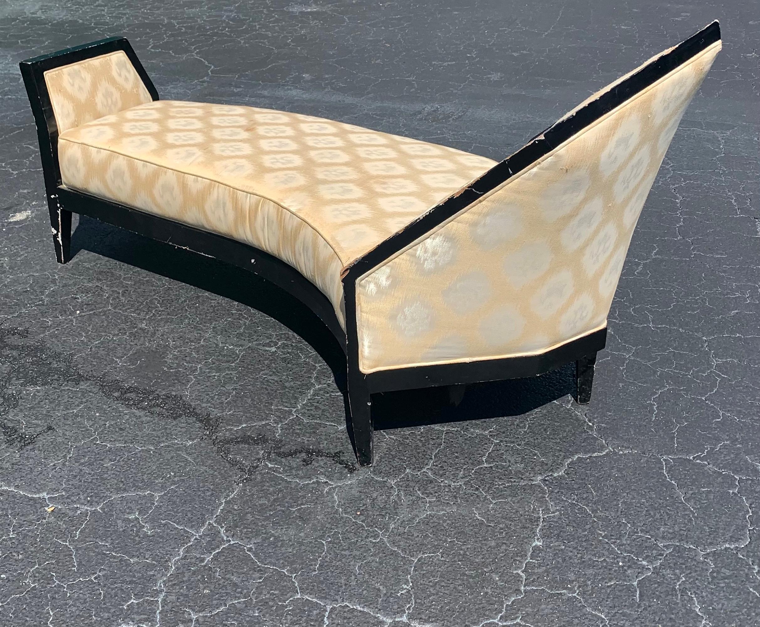 Pierre Chareau Designed Chaise Lounge French Art Deco In Good Condition For Sale In Lake Worth, FL
