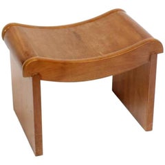 Pierre Chareau Mahogany Curule Stool, 1923