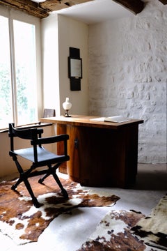 Pierre Chareau MG 311 Wall Mirror in Patinated Wrought Iron and Glass