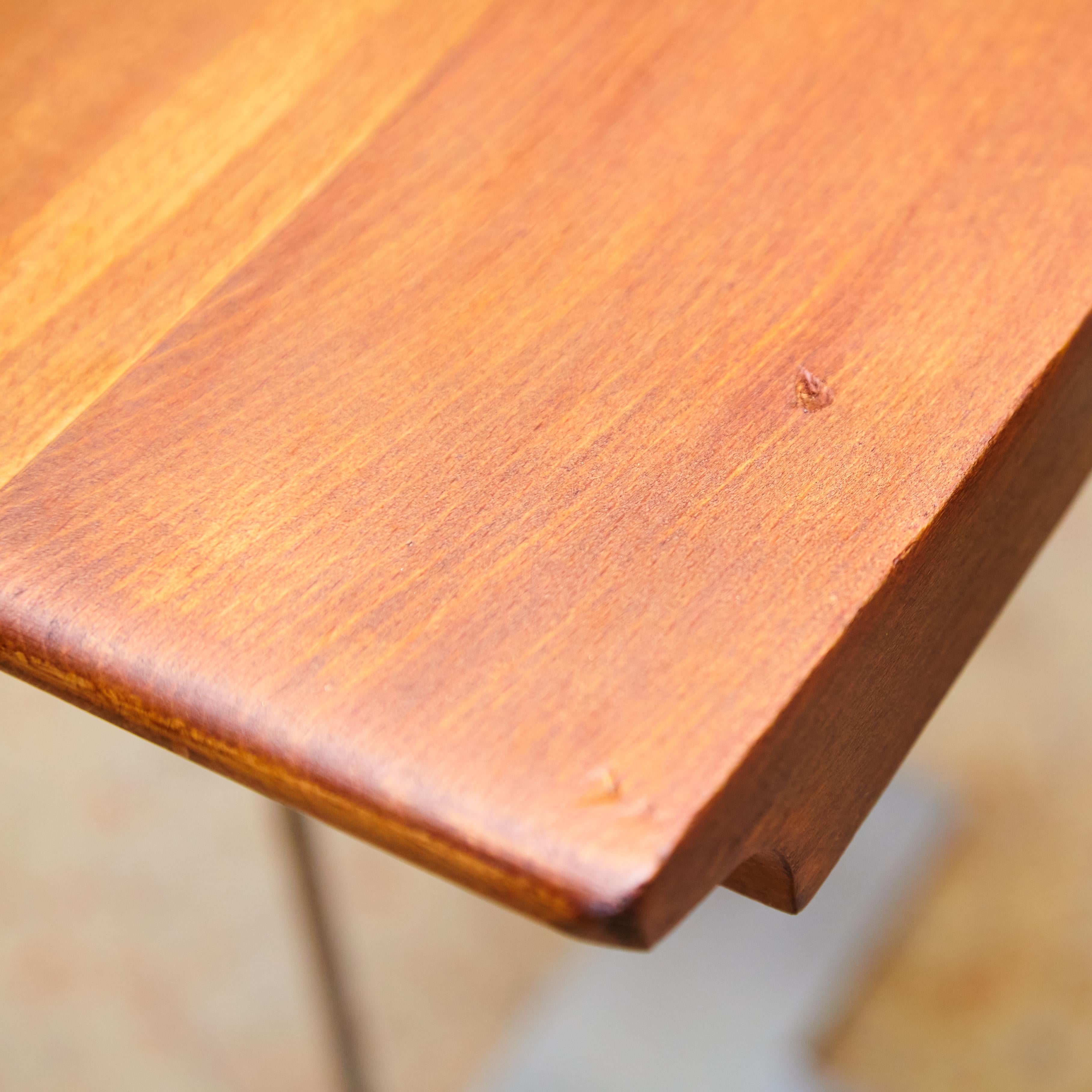 Pierre Chareau 'SN3' Wood and Metal Stool Reedition 'T 1927', circa 2000 7