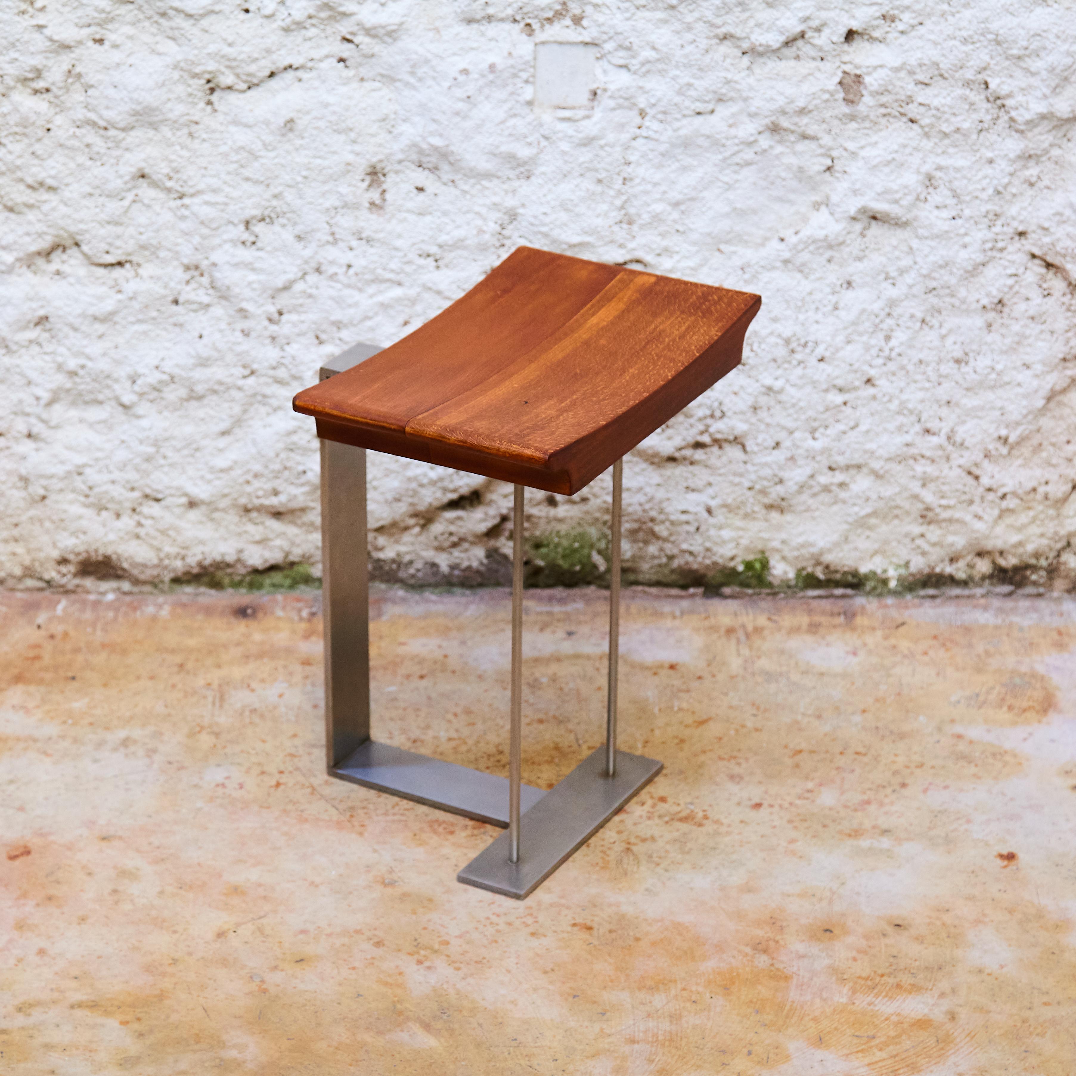 Pierre Chareau 'SN3' Wood and Metal Stool Reedition 'T 1927', circa 2000 8