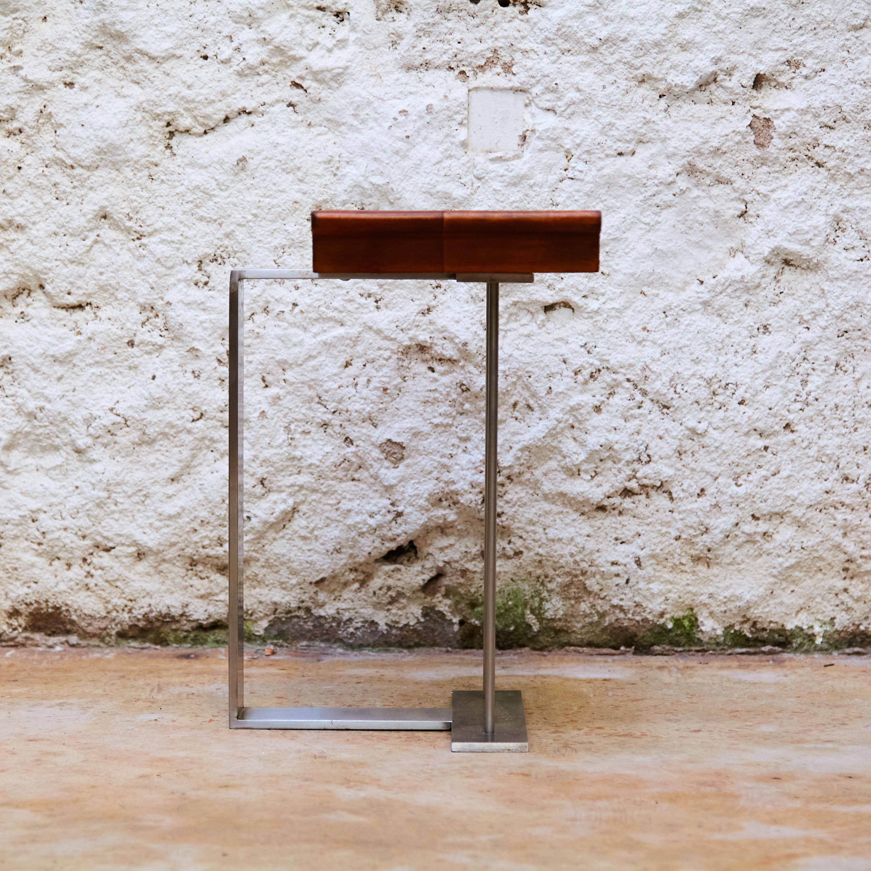Pierre Chareau 'SN3' Wood and Metal Stool Reedition 'T 1927', circa 2000 1