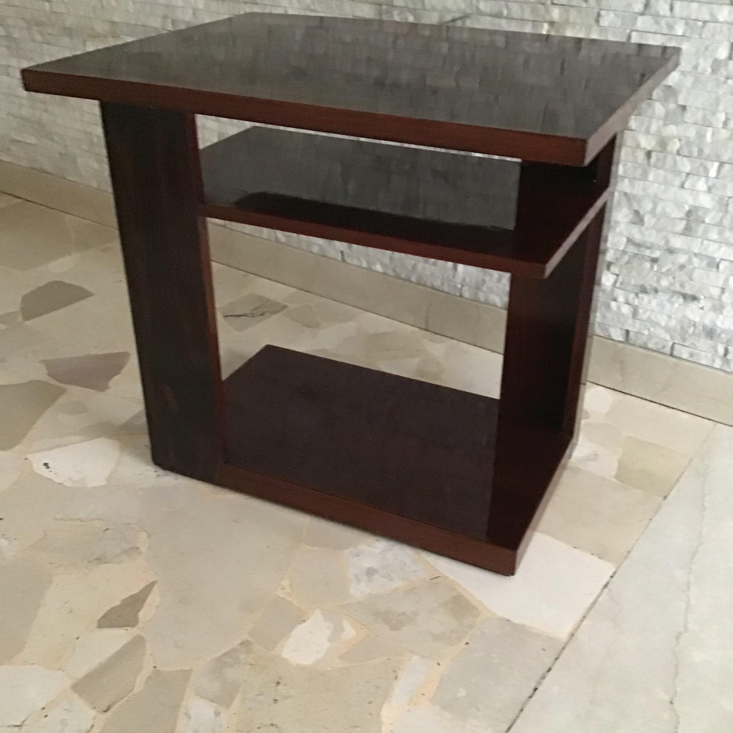 Pierre Chareau   Stil Etagere/Couchtisch  Holz Palisander 1950 Frankreich im Angebot 4