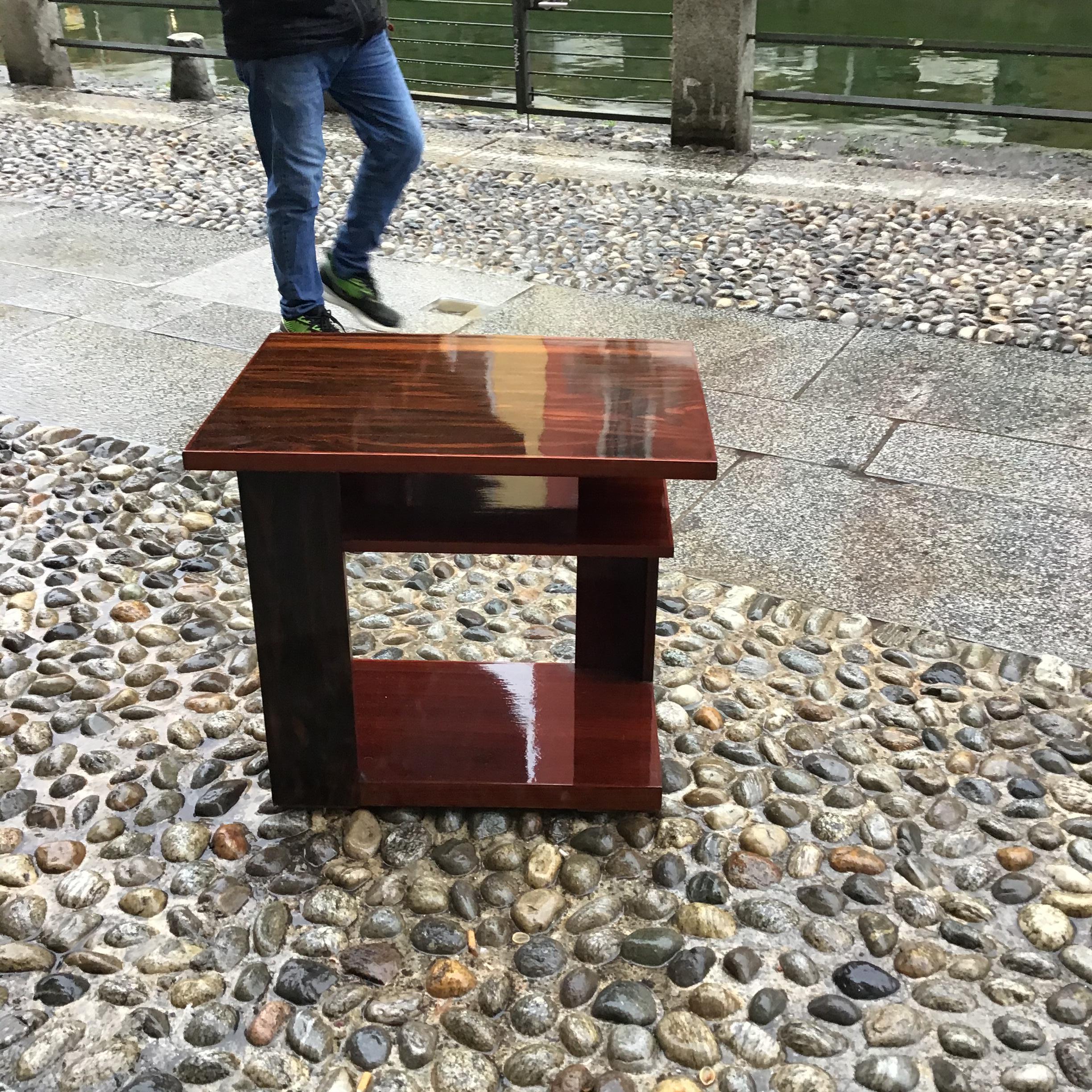 Pierre Chareau   Stil Etagere/Couchtisch  Holz Palisander 1950 Frankreich im Angebot 7
