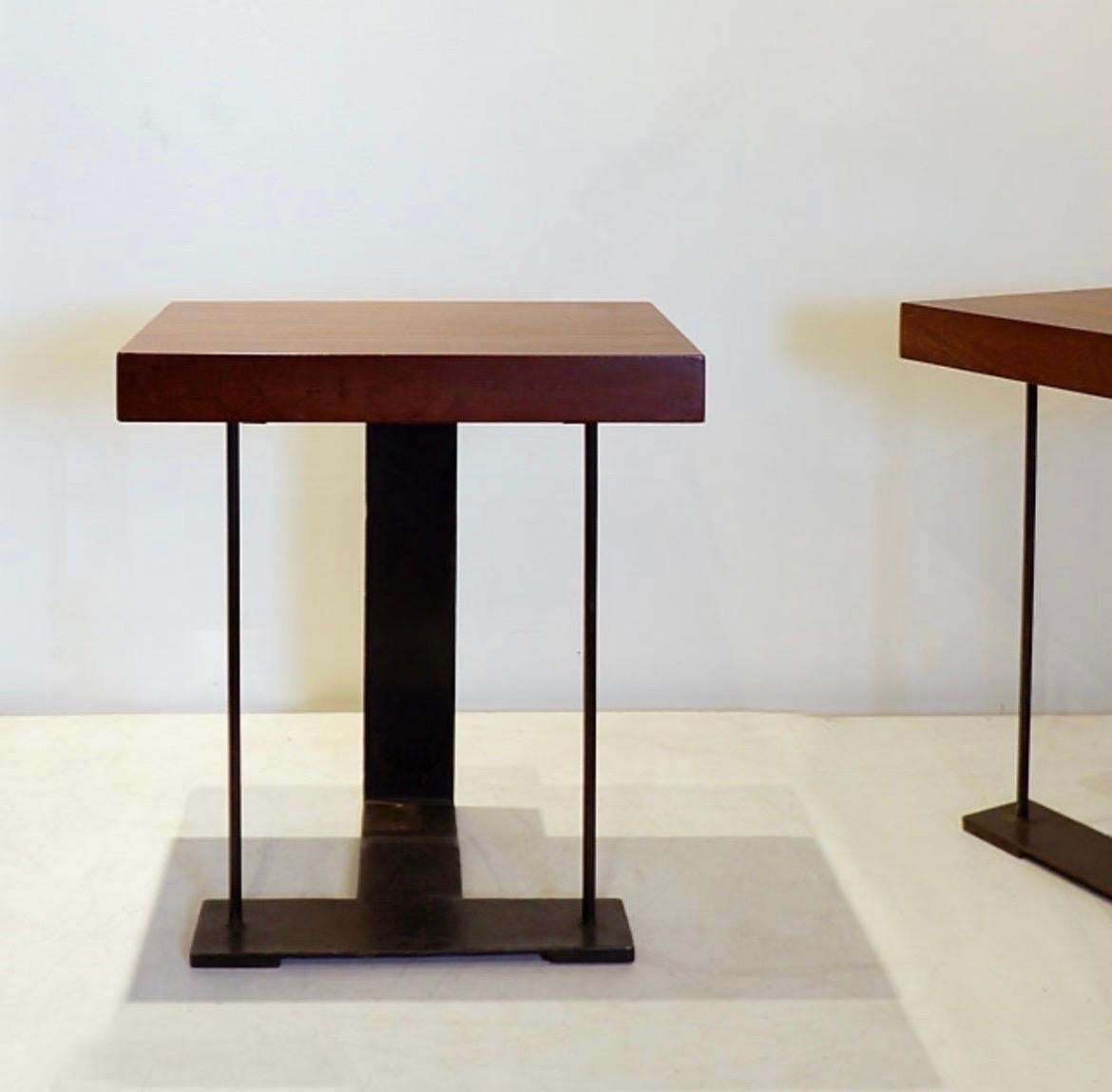 Pierre Chareau Style set of 4 stools or Side tables For Sale 6