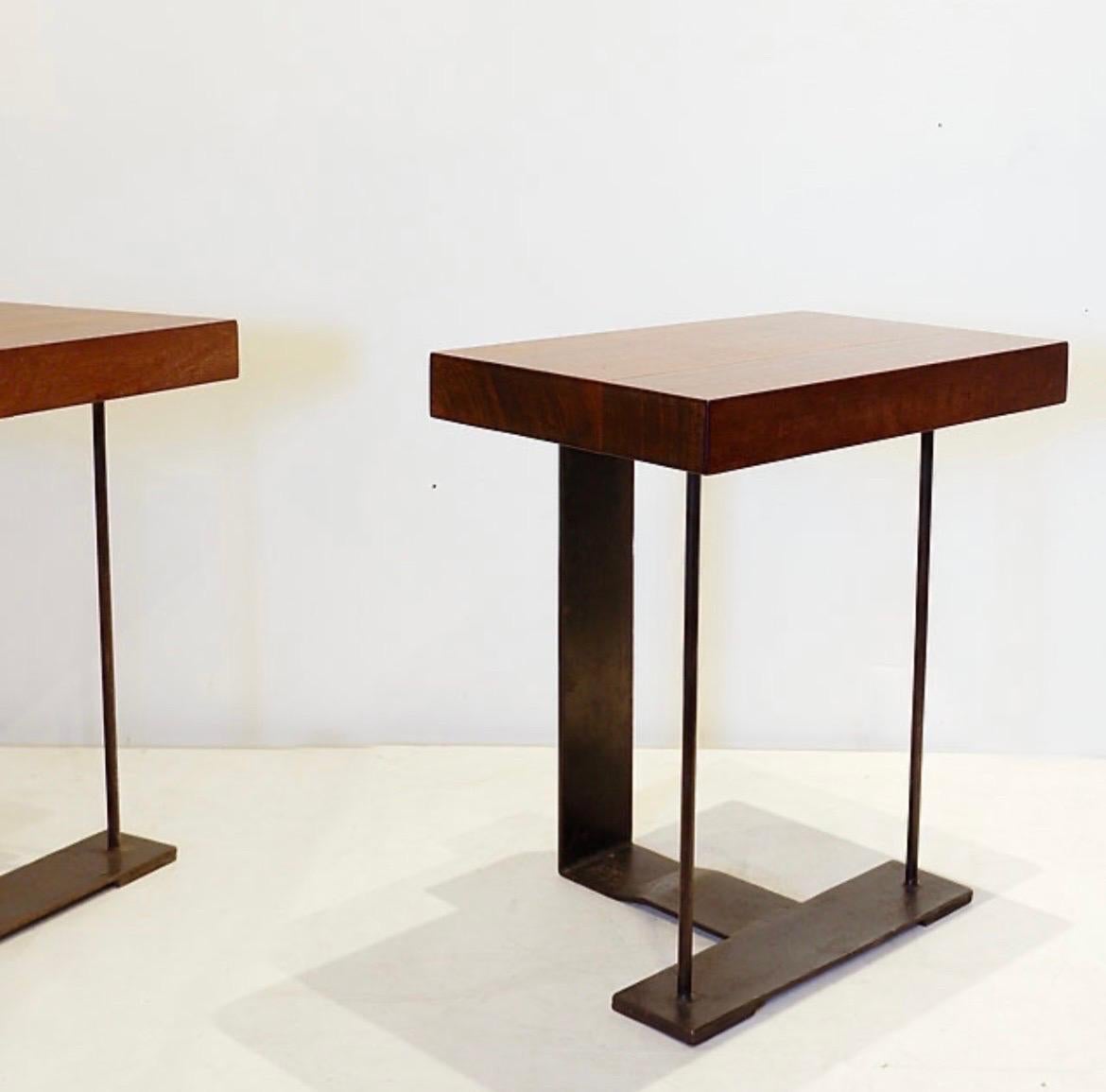 Pierre Chareau Style set of 4 stools or Side tables For Sale 1