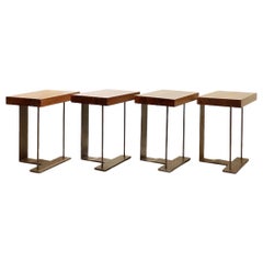 Pierre Chareau Style set of 4 stools or Side tables