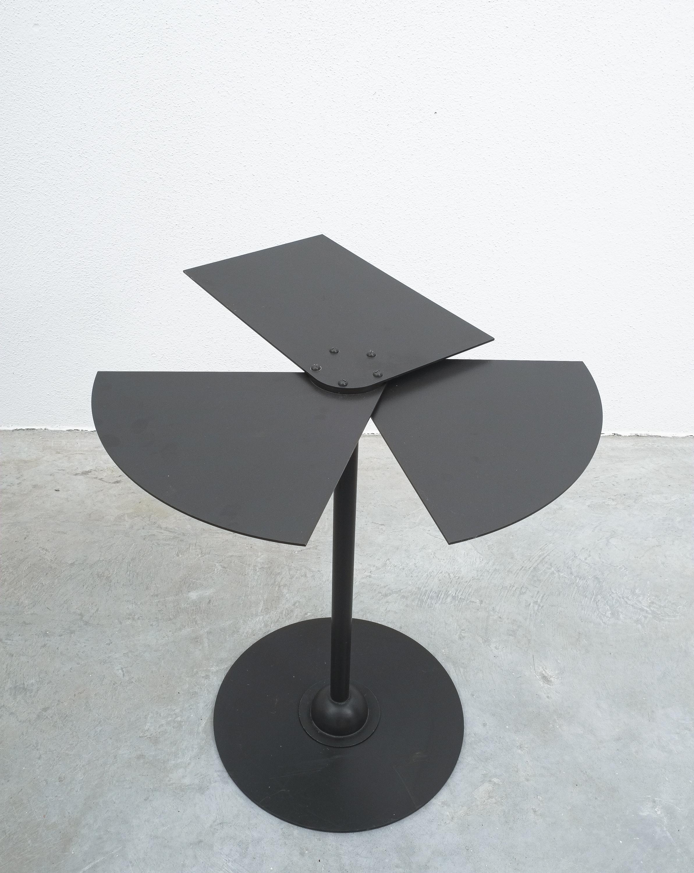 Late 20th Century Pierre Chareau Table Edition McDe Black Steel, France, 1980