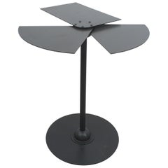 Pierre Chareau Table Edition McDe Black Steel, France, 1980