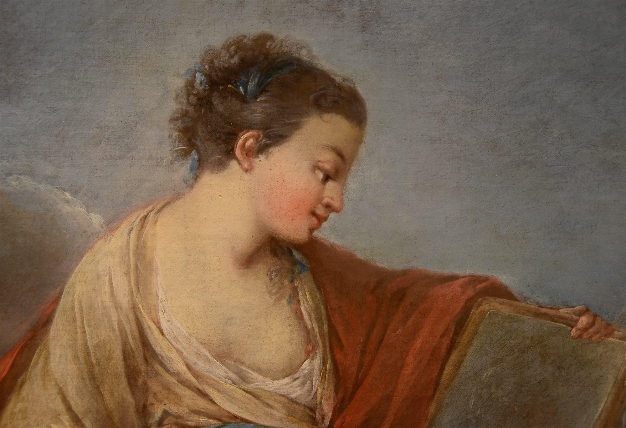 Allegory Painting Drawing Trémolières Paint 18th Century Oil on canvas France For Sale 11