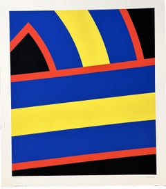 Blau und Gelb 1973 Limitierte Auflage Siebdruck