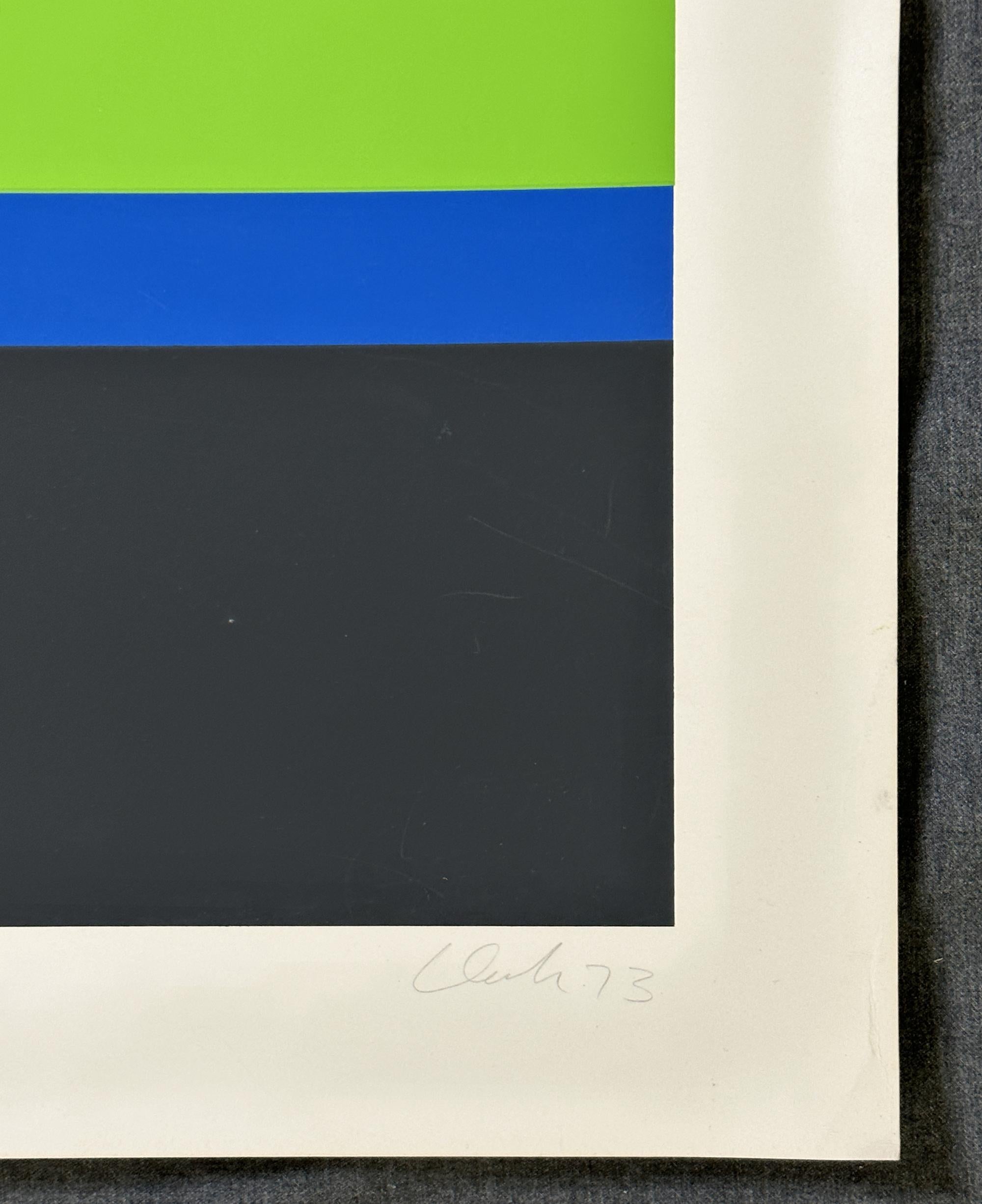 Pierre Clerk Plate II Green 1973 Signed Limited Edition Large Silkscreen  For Sale 4