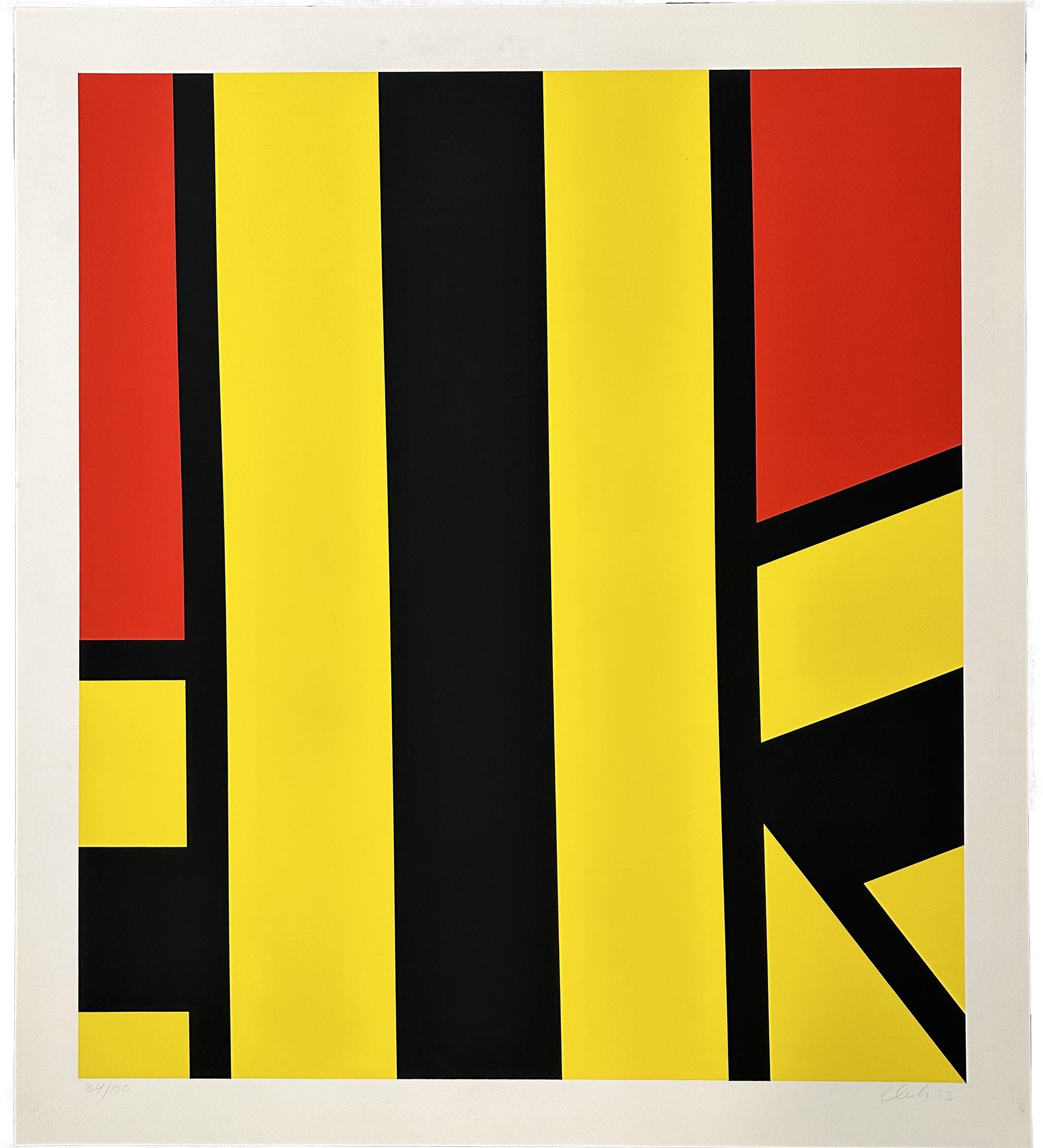 Pierre Clerk
Plate V : Yellow-Red - 1973
Print - Serigraph on Somerset paper 32'' x 36'' inches
Edition: signed in pencil and marked 34/100



The images of Pierre Clerk’s graphic works directly relate to ideas he uses in his painting, tapestries