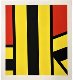 Pierre Clerk Plate V Yellow-Red 1973 Signed Limited Edition Silkscreen