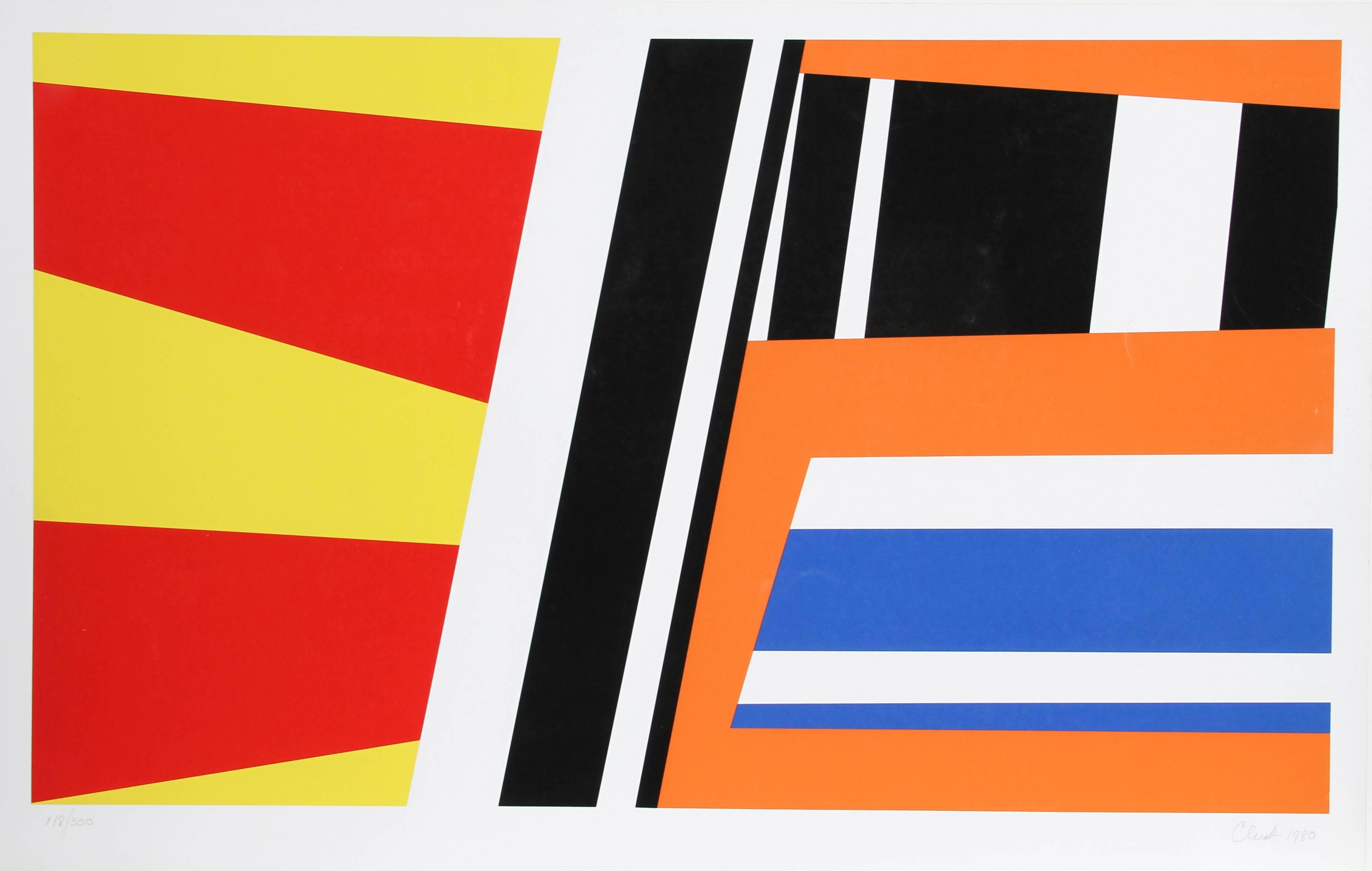 Morocco Series #10, Geometric Abstract Screenprint by Pierre Clerk For Sale 1