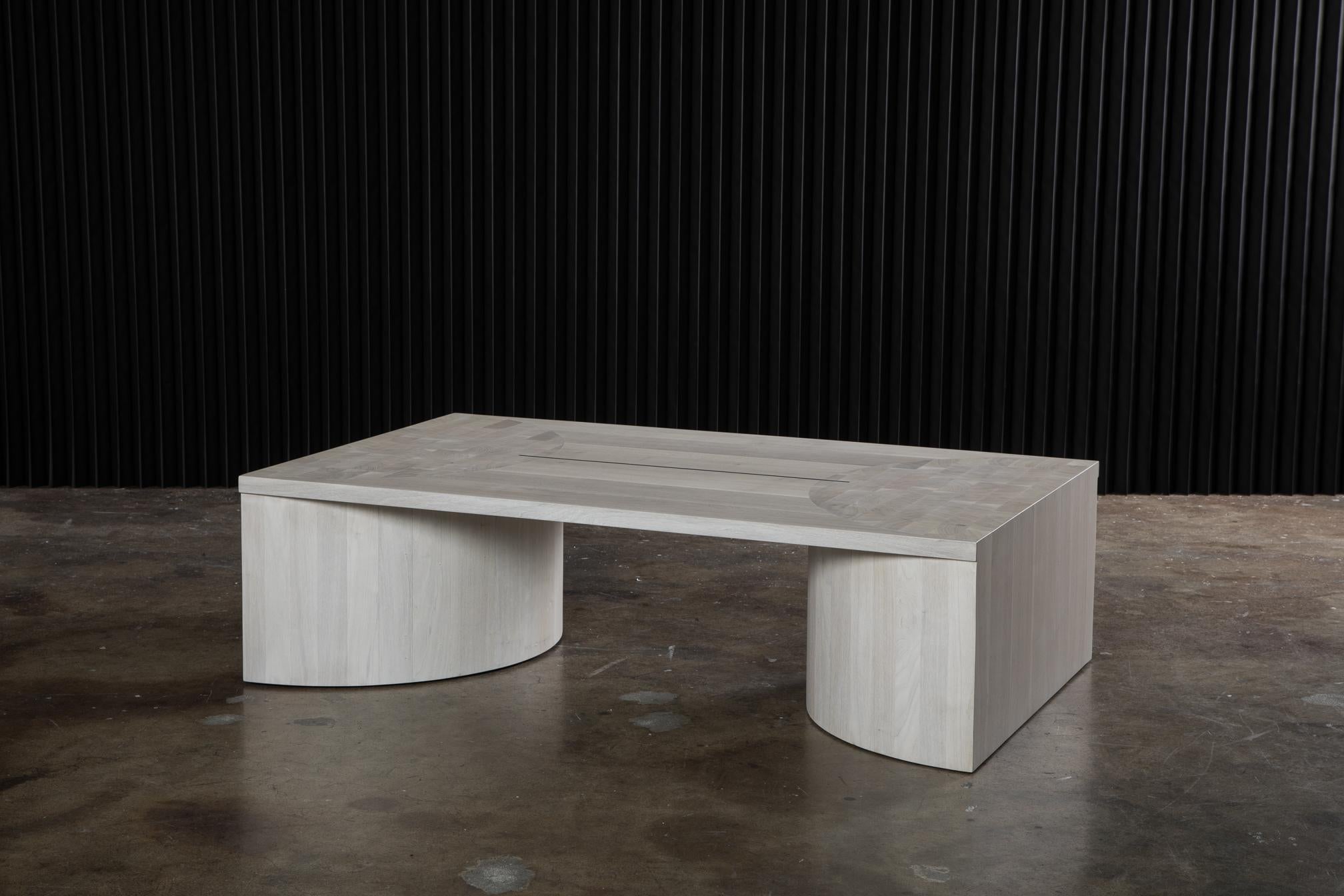 The Pierre Coffee Table is reminiscent of Pierre Cardin’s playful geometric designs. His use of shapes — always in conversation with one another — create a unique silhouette. Avant-garde, yet simple, pattern play is achieved through this piece’s