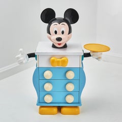 Pierre Colleu "Mickey Mouse" Plywood and Plastic Chest of Drawers, France, 1980s