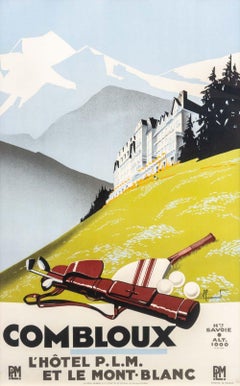 Cartel de viaje Combloux Golf