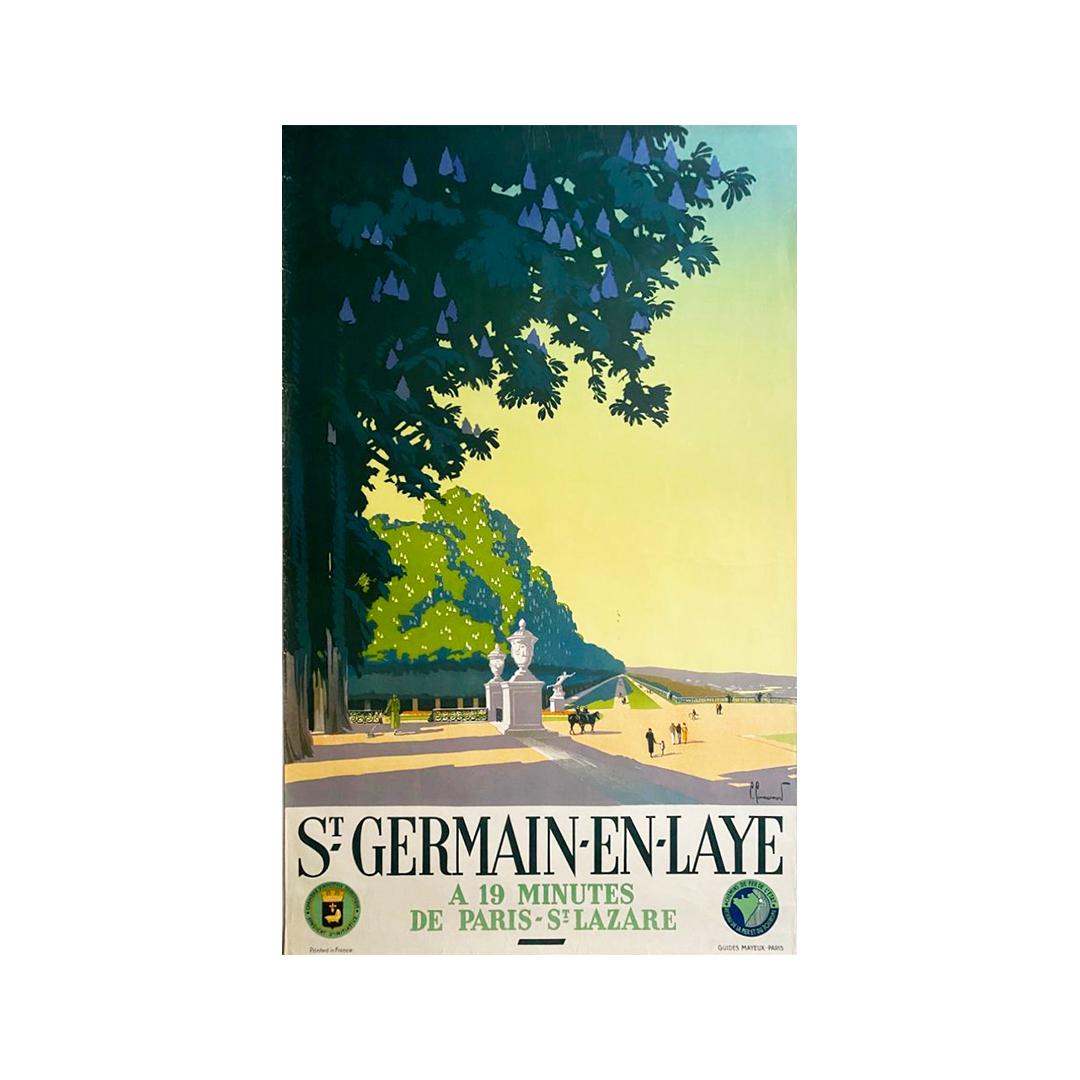 Original poster, by Pierre Commarmond - Saint-Germain-En-Laye - Railway For Sale 2