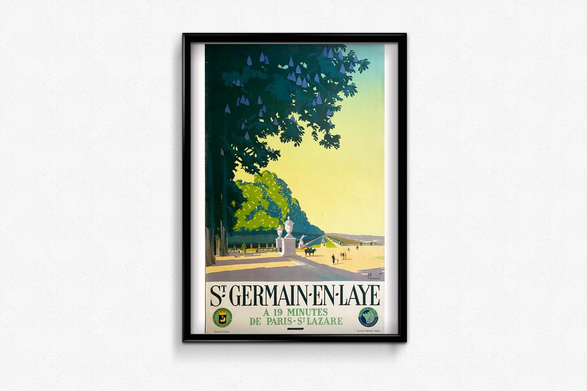 Originalplakat, Pierre Commarmond – Saint-Germain-En-Laye – Eisenbahn im Angebot 3